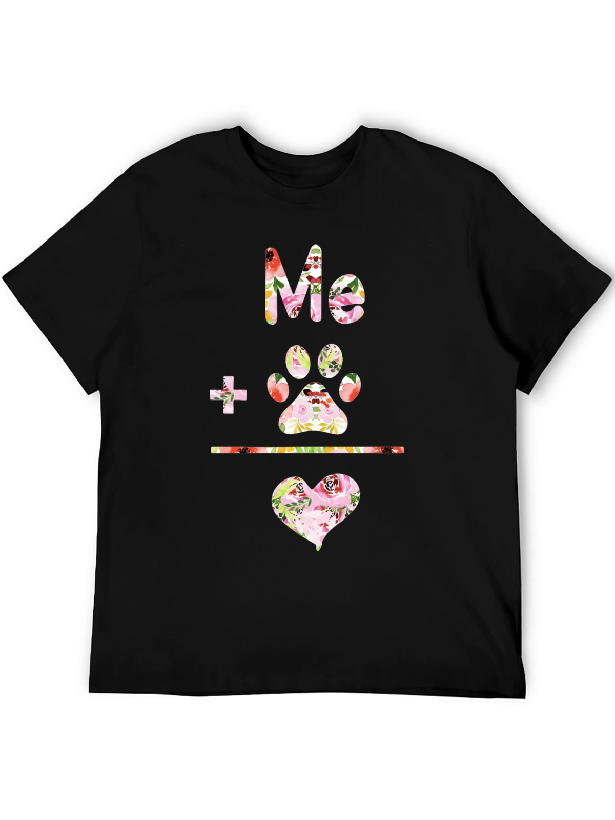 Floral Me + Paw = Love T-Shirt
