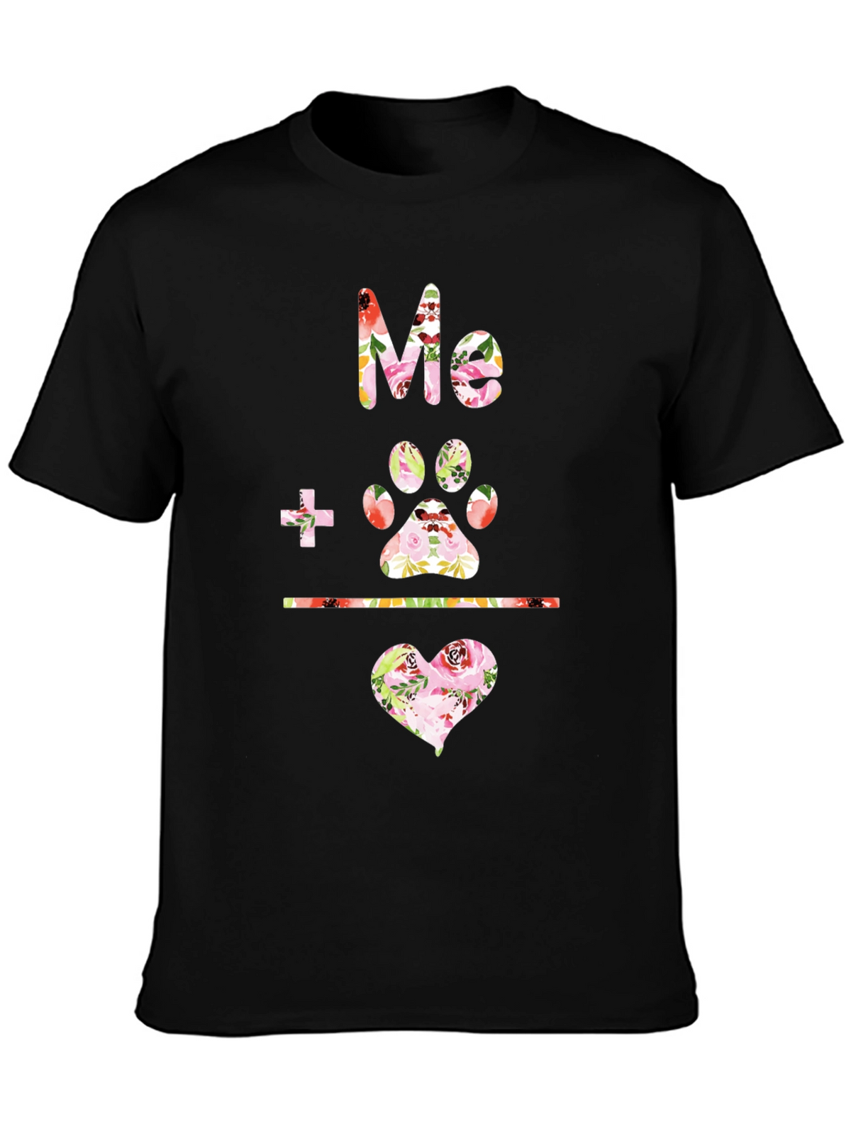 Floral Me + Paw = Love T-Shirt