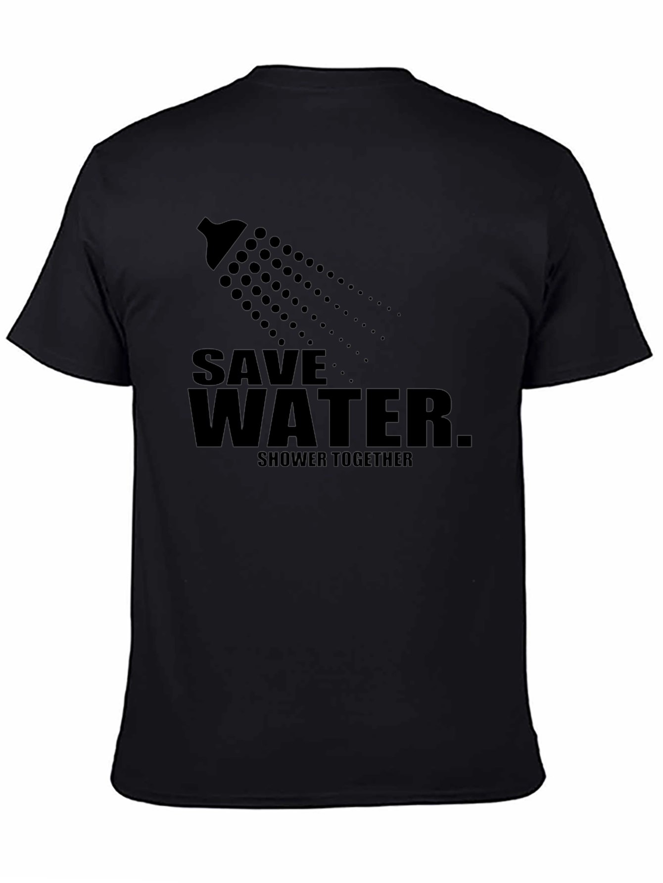 Save Water Shower Together Graphic Tee - Black