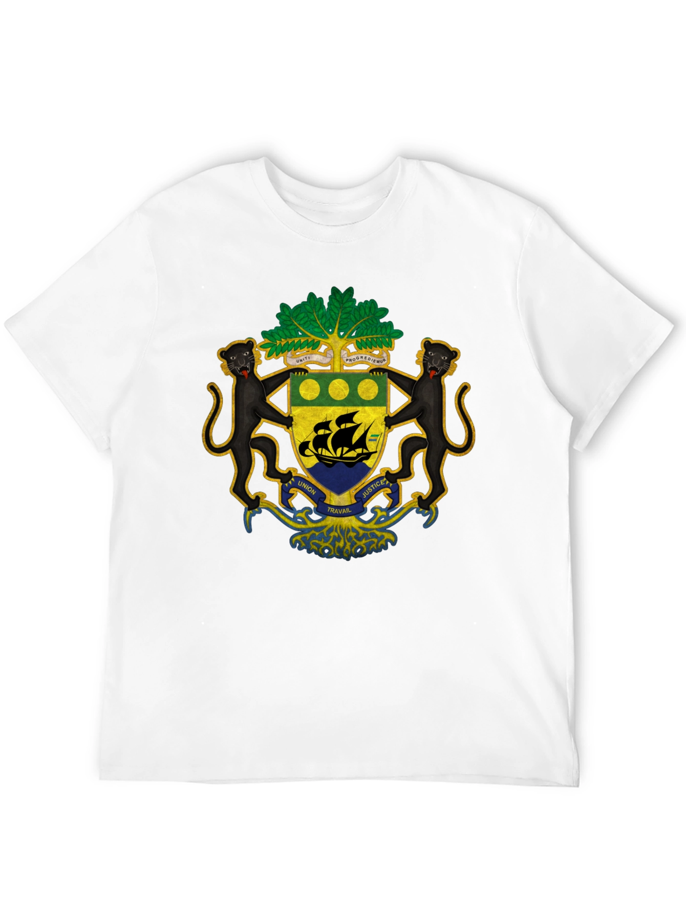 Gabon Coat of Arms T-Shirt - Black