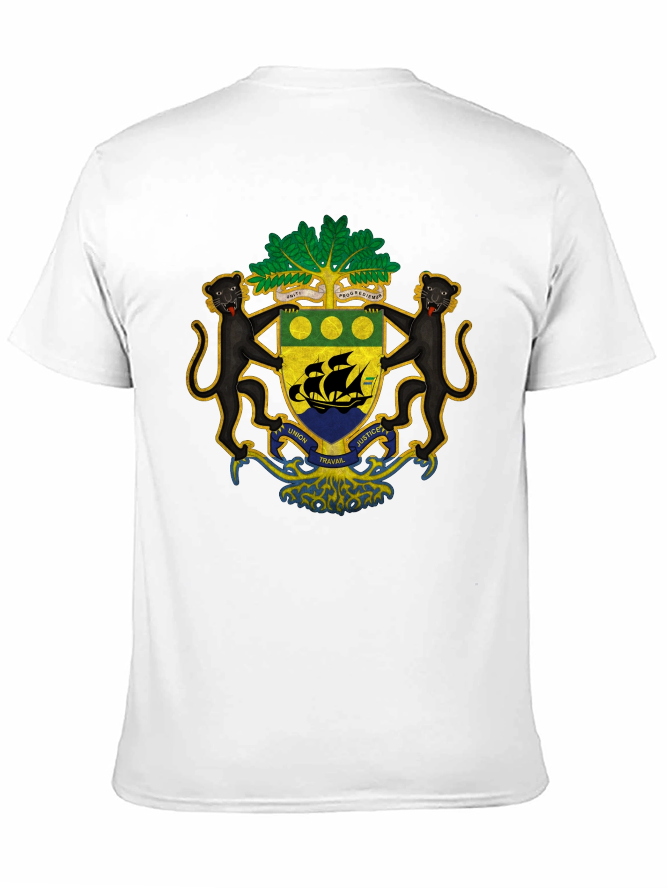 Gabon Coat of Arms T-Shirt - Black