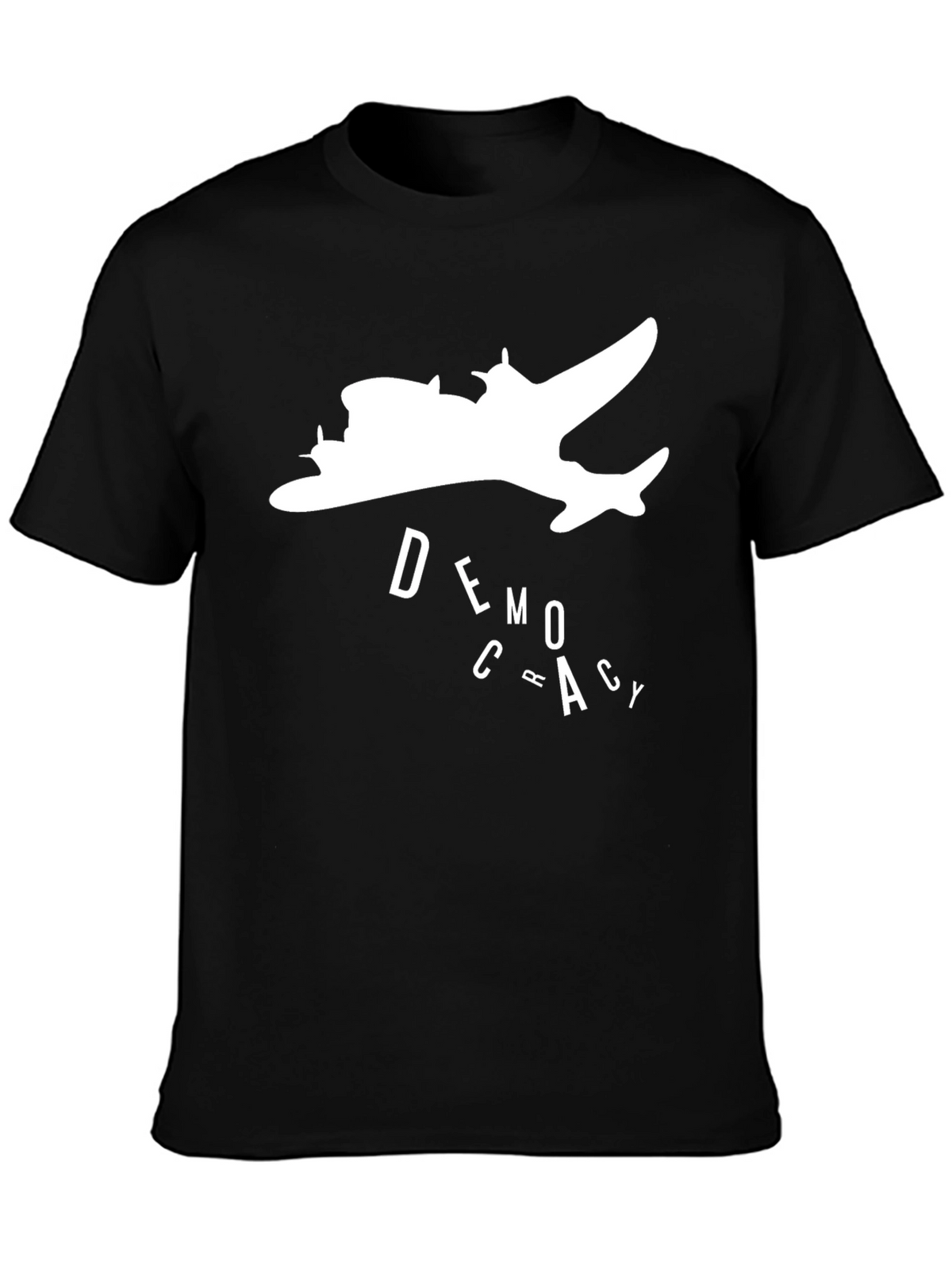 Democracy Airplane Graphic T-Shirt