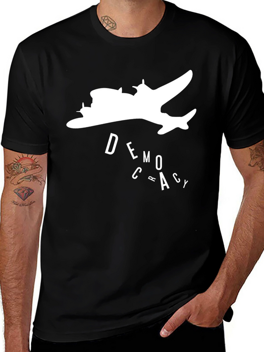 Democracy Airplane Graphic T-Shirt