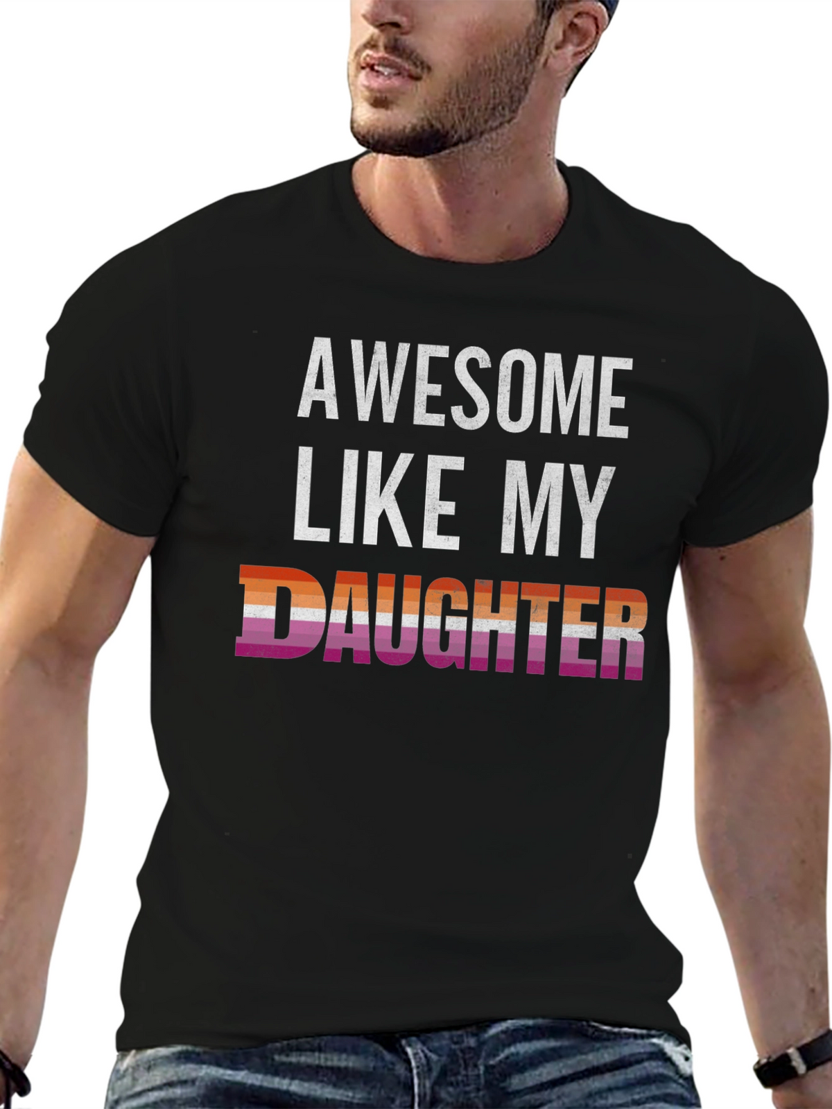 Awesome Like My Daughter Lesbian Pride T-Shirt