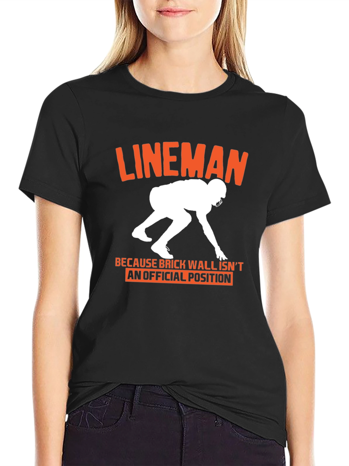 Lineman Graphic Tee: Football Player Gift