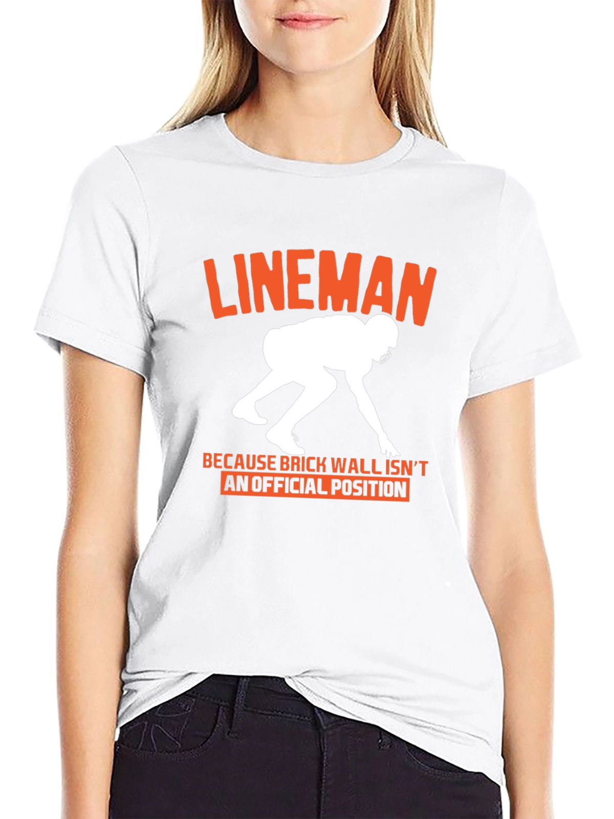 Lineman Graphic Tee: Football Player Gift