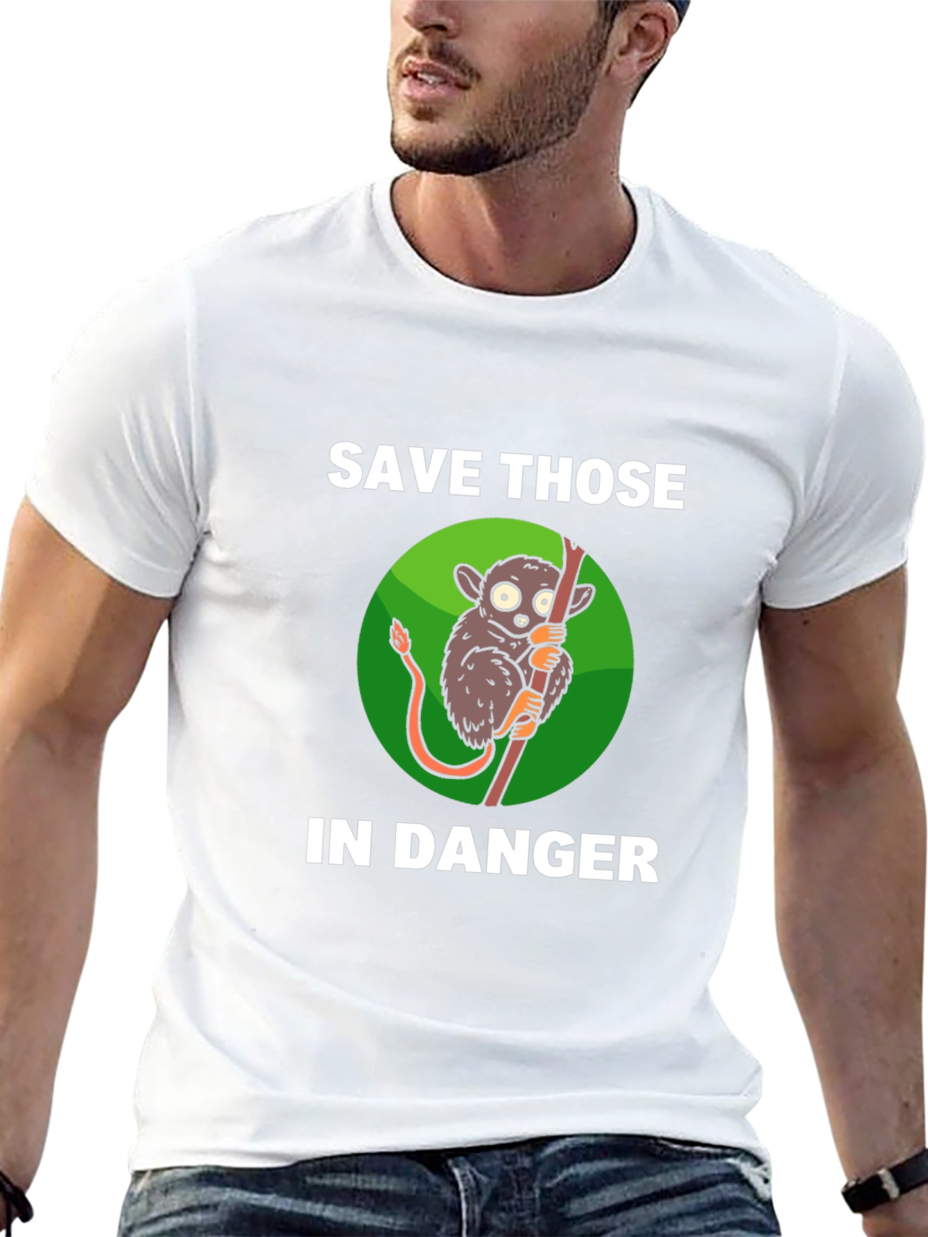 Save Those In Danger Tarsier Graphic T-Shirt