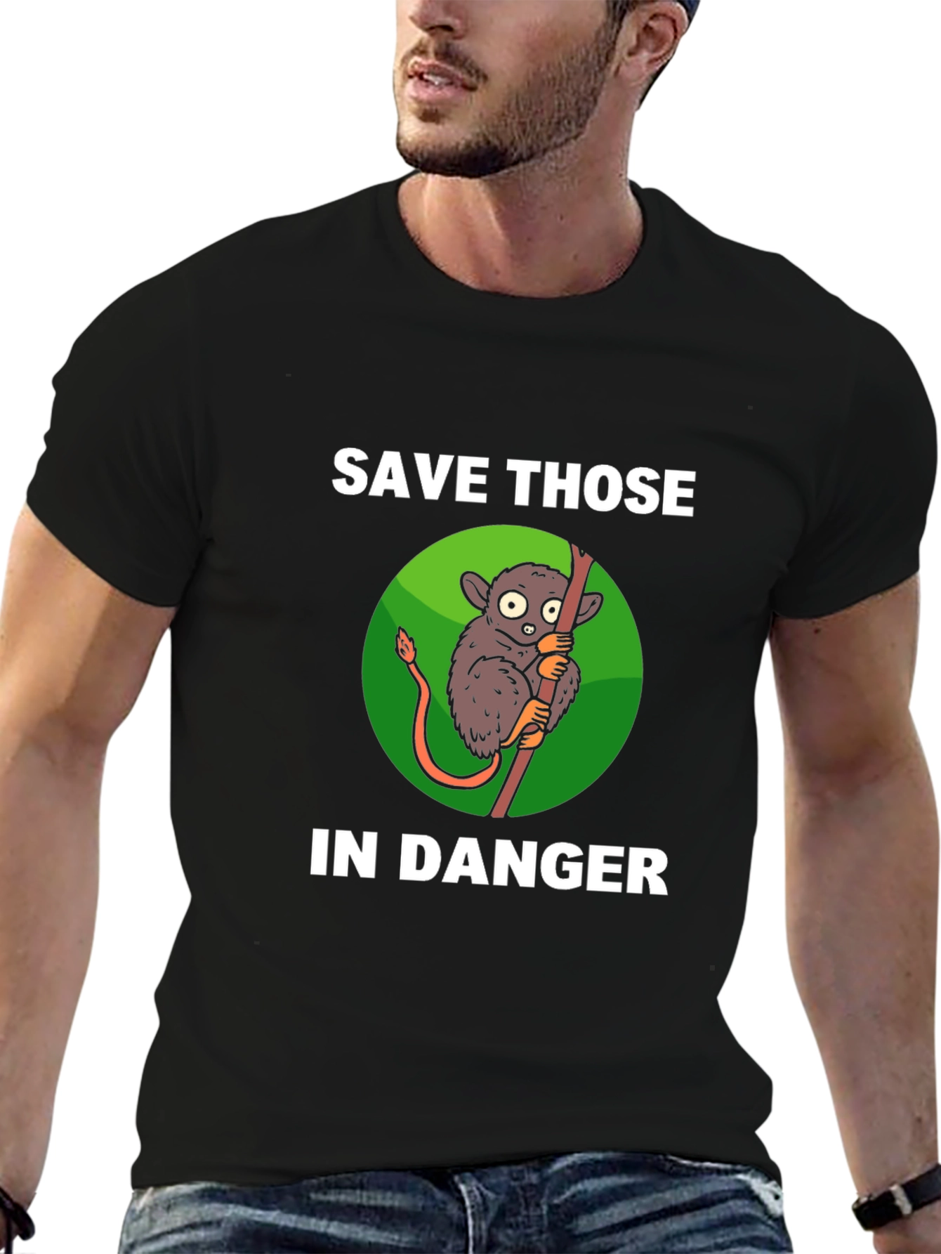 Save Those In Danger Tarsier Graphic T-Shirt