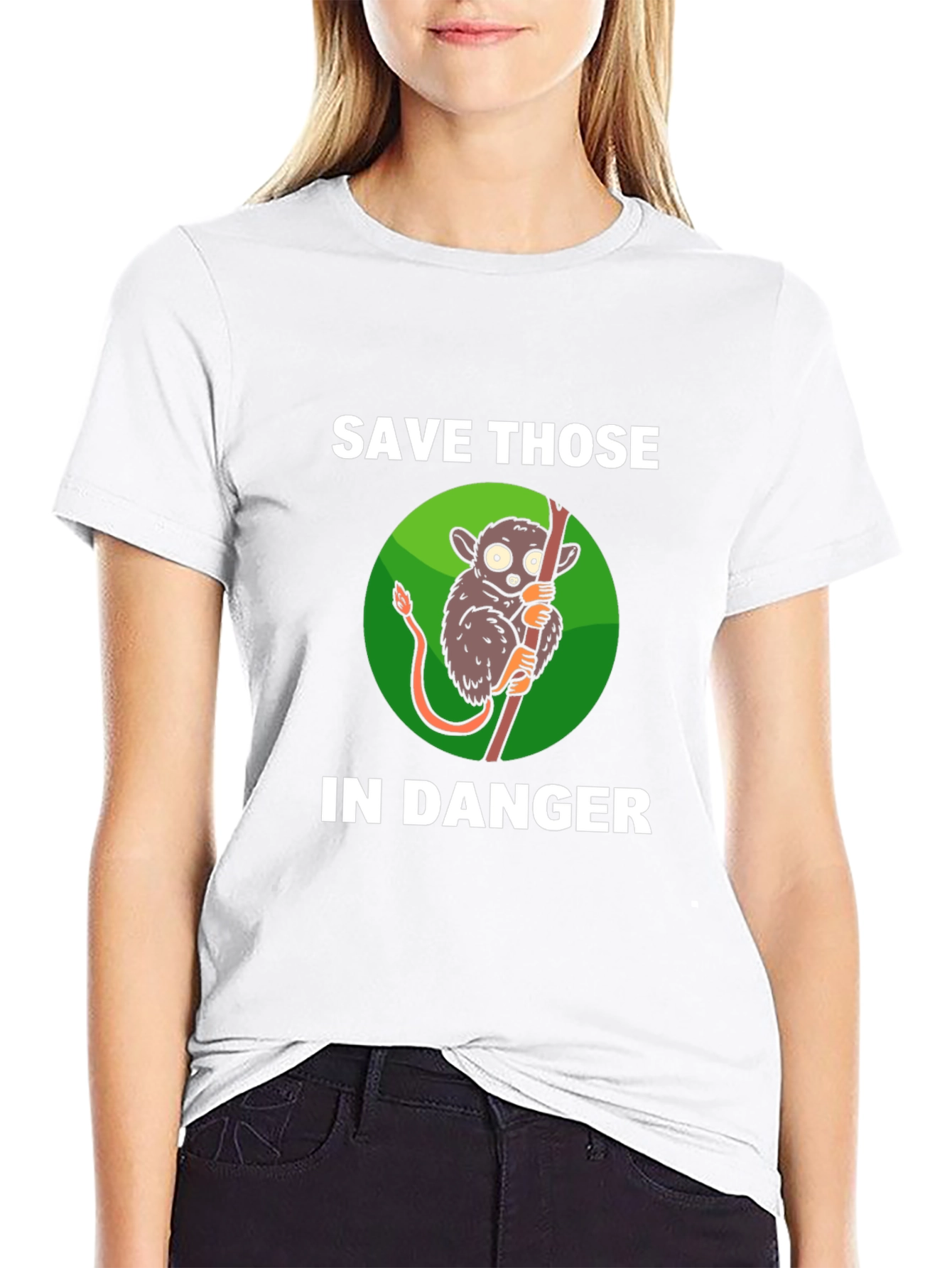 Save Those In Danger Tarsier Graphic T-Shirt
