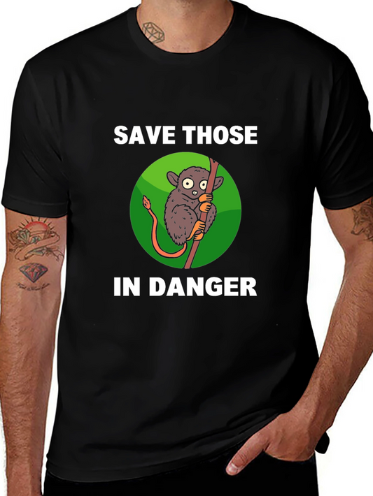 Save Those In Danger Tarsier Graphic T-Shirt