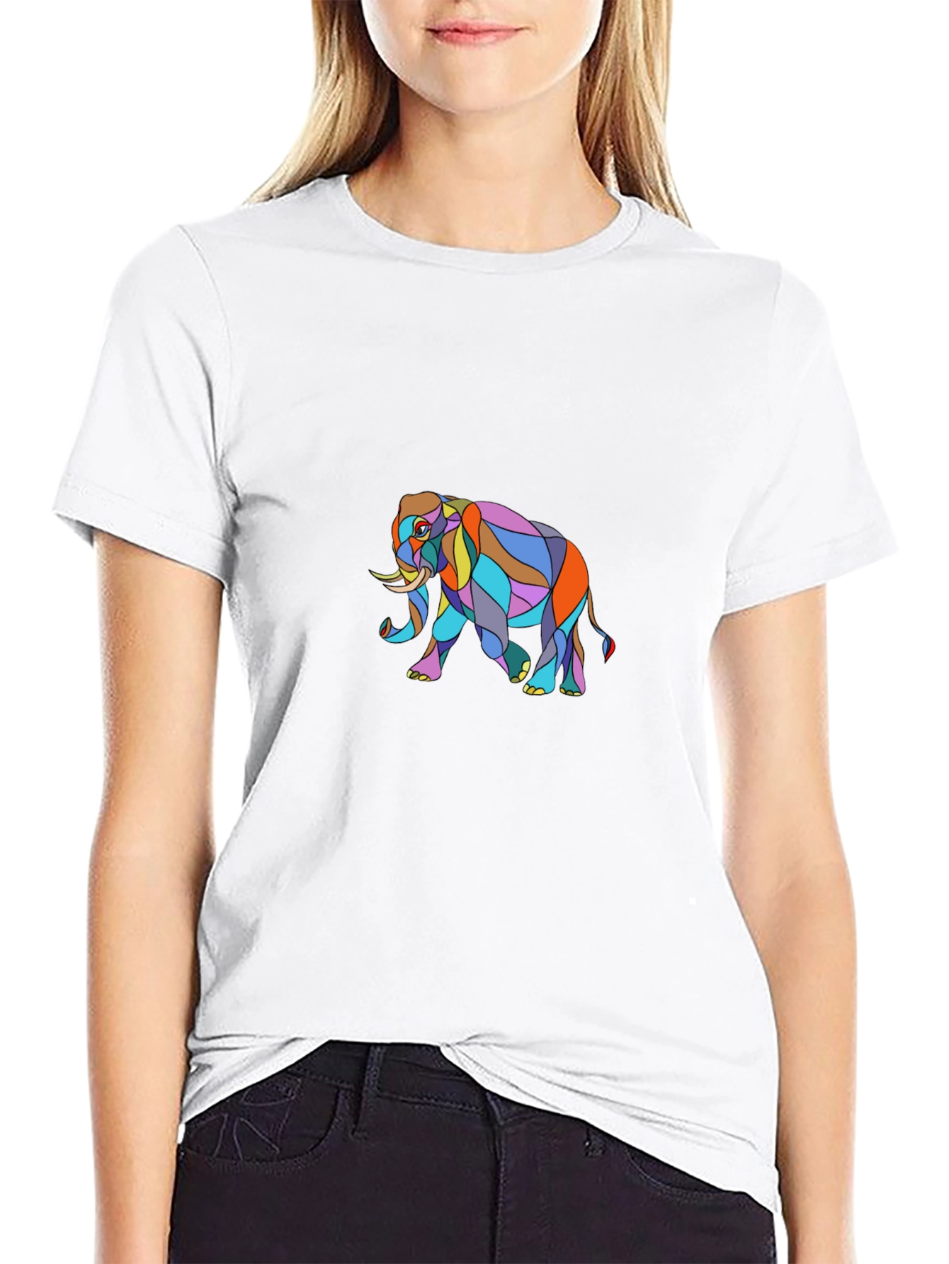Elephant Graphic T-Shirt - Stylish Mens Black Tee