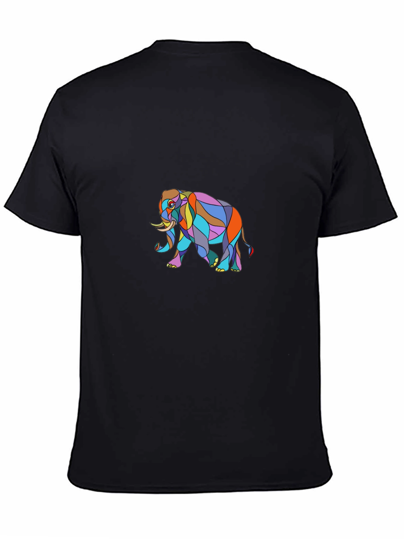 Elephant Graphic T-Shirt - Stylish Mens Black Tee