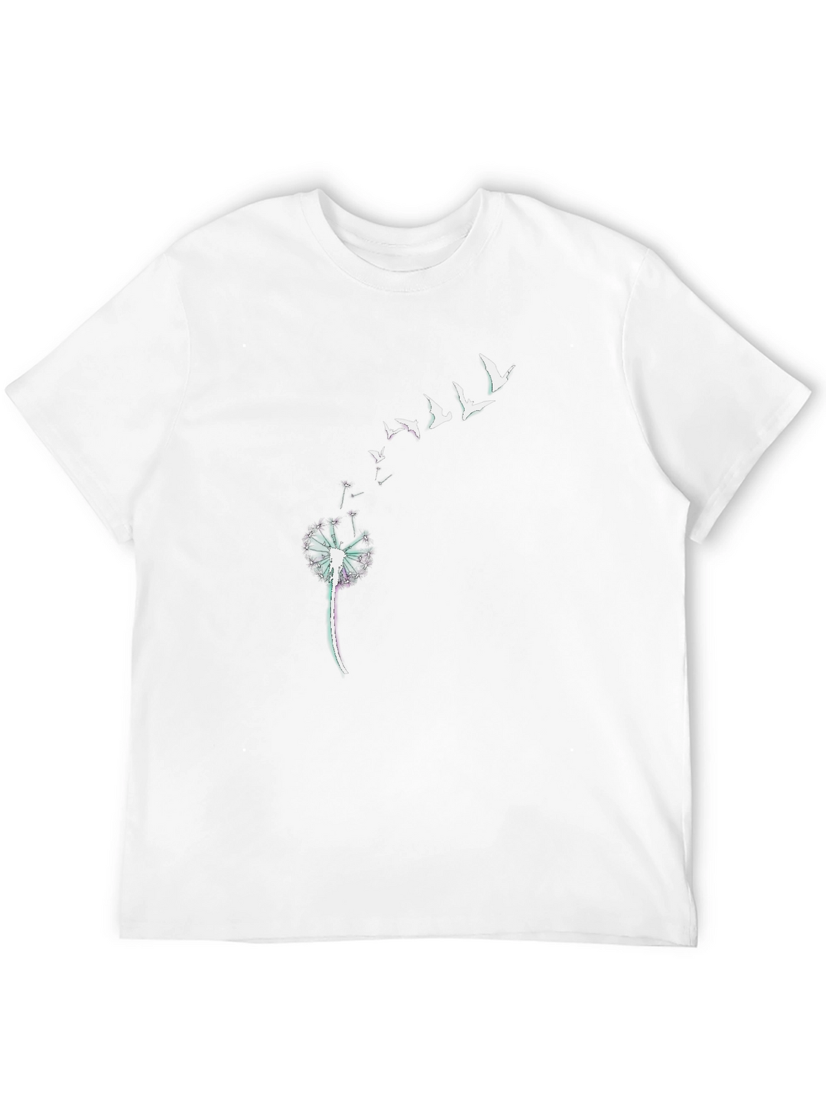 Dandelion Birds Graphic Tee - Black