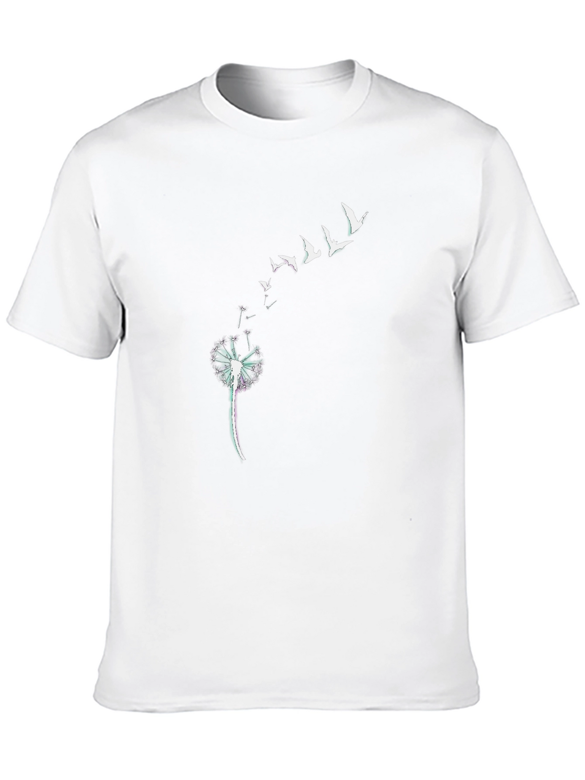 Dandelion Birds Graphic Tee - Black