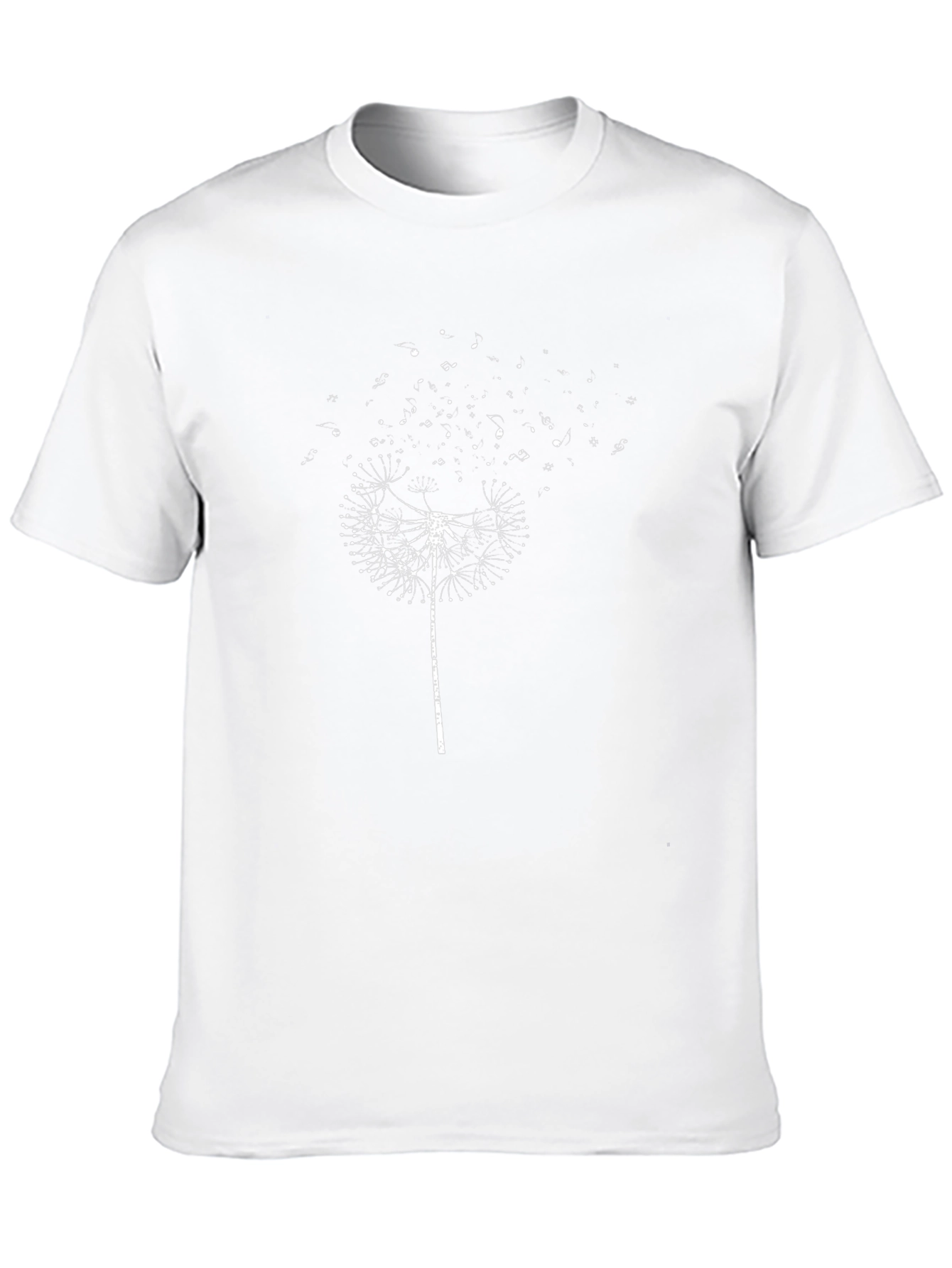 Dandelion Music Notes Black T-Shirt