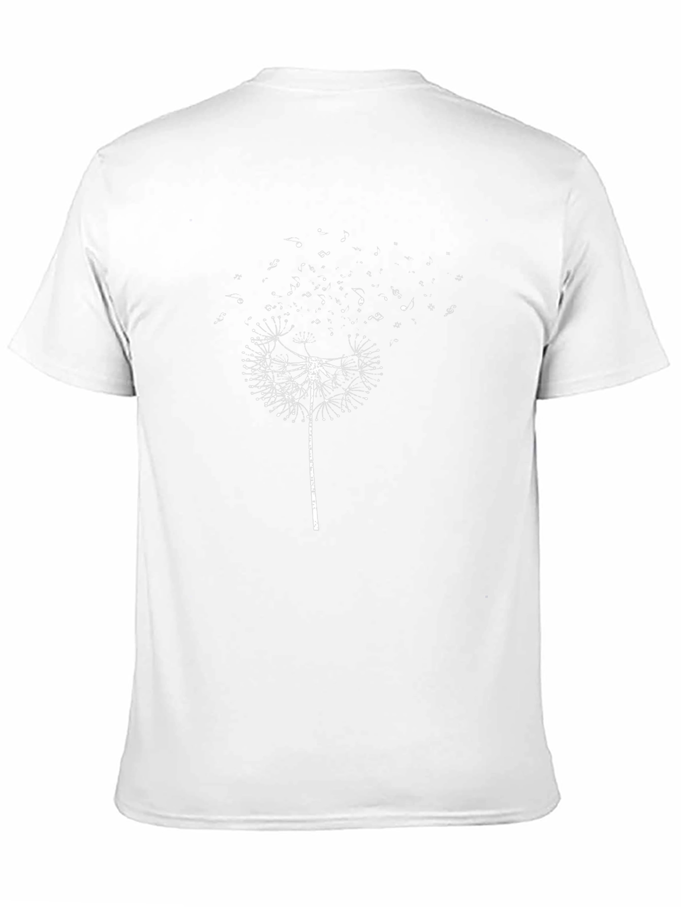 Dandelion Music Notes Black T-Shirt