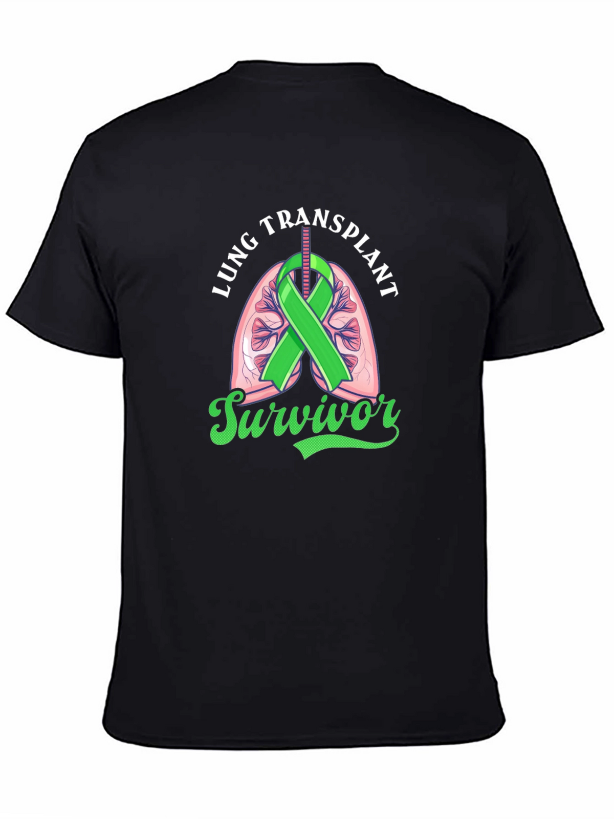 Lung Transplant Survivor Black T-Shirt