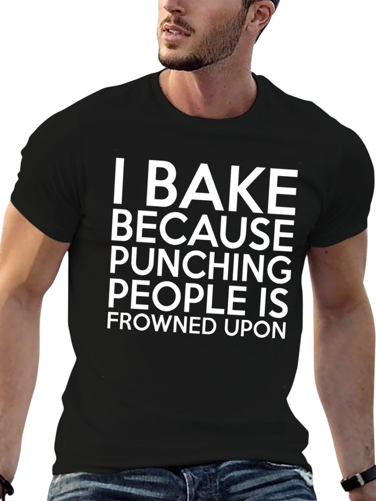 I Bake Because Punching People Is Frowned Upon T-Shirt