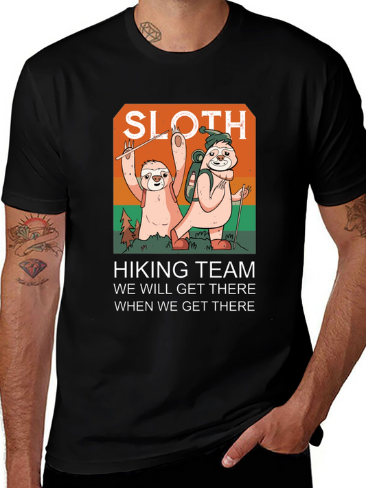 Sloth Hiking Team Graphic Tee