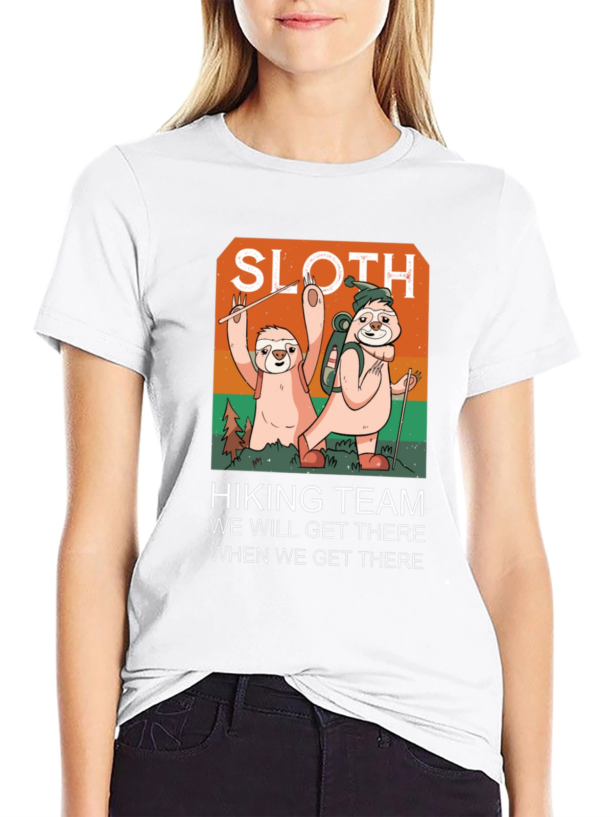 Sloth Hiking Team Graphic Tee