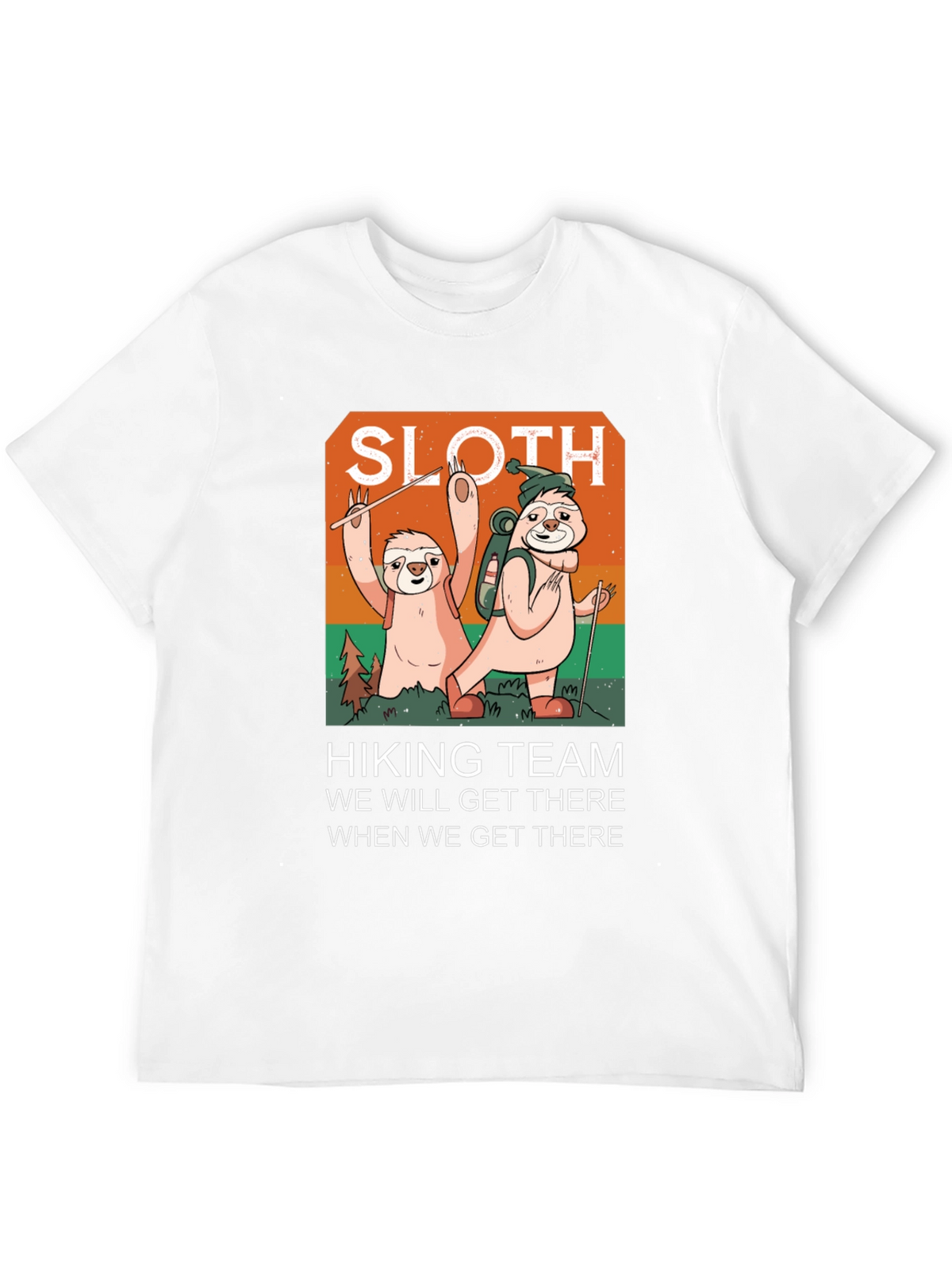 Sloth Hiking Team Graphic Tee