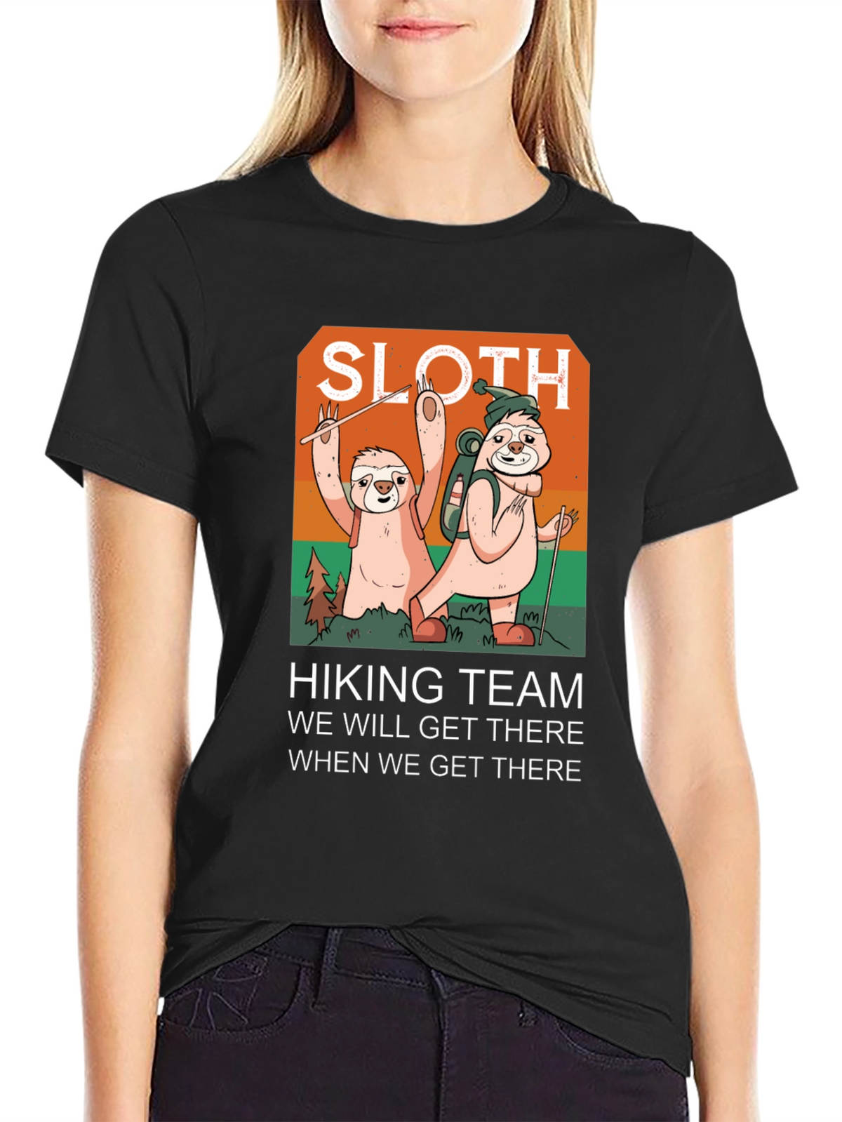 Sloth Hiking Team Graphic Tee