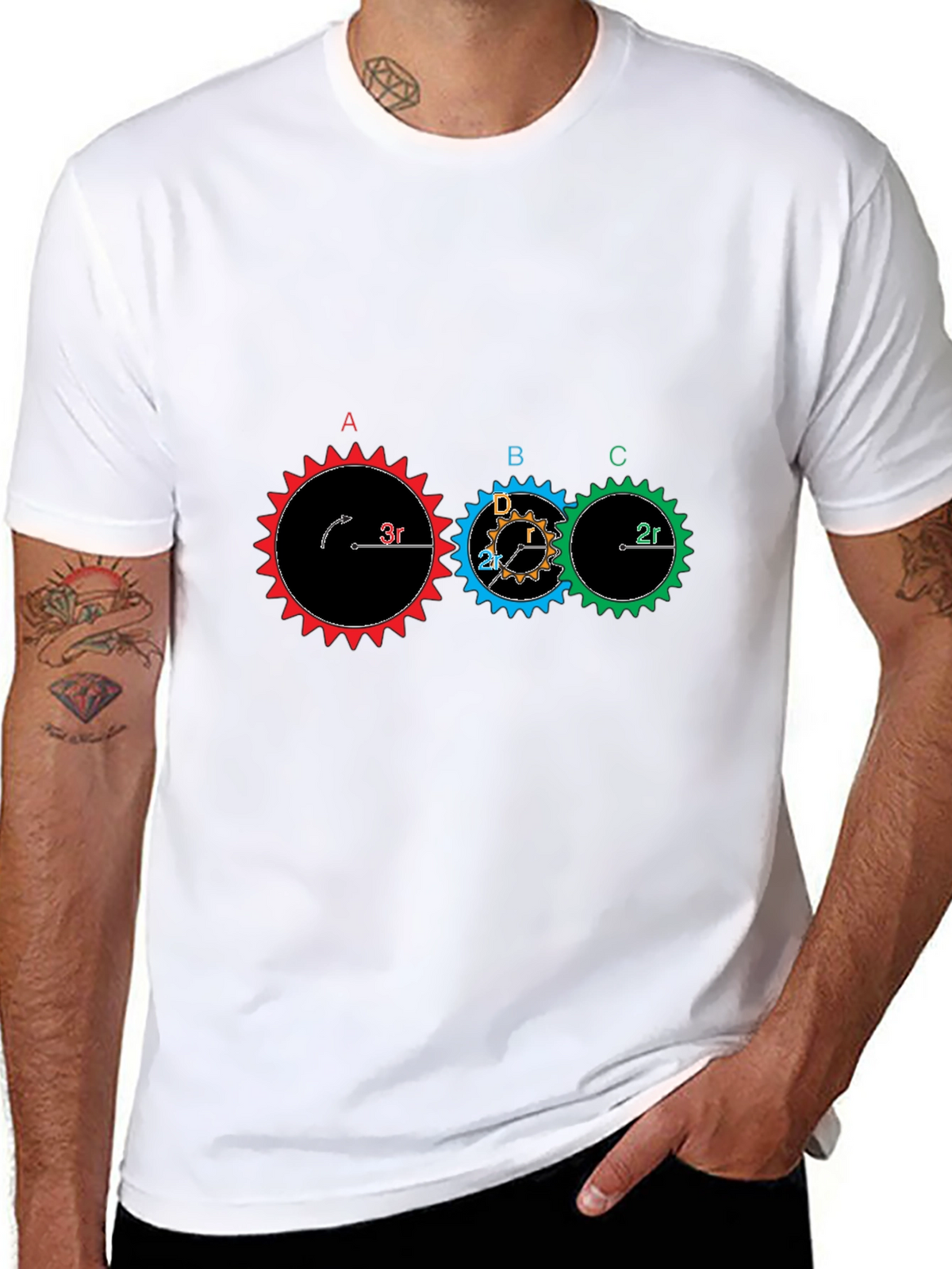 Gear Physics Graphic T-Shirt - Black Cotton Tee