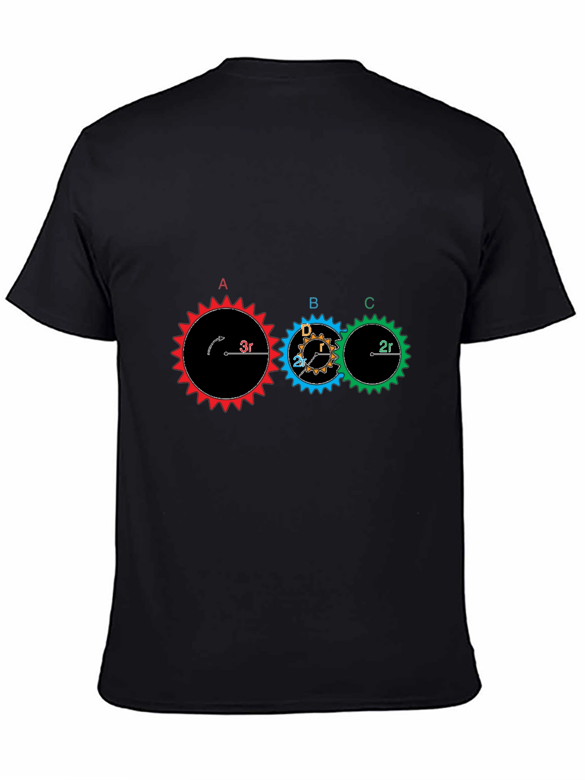 Gear Physics Graphic T-Shirt - Black Cotton Tee