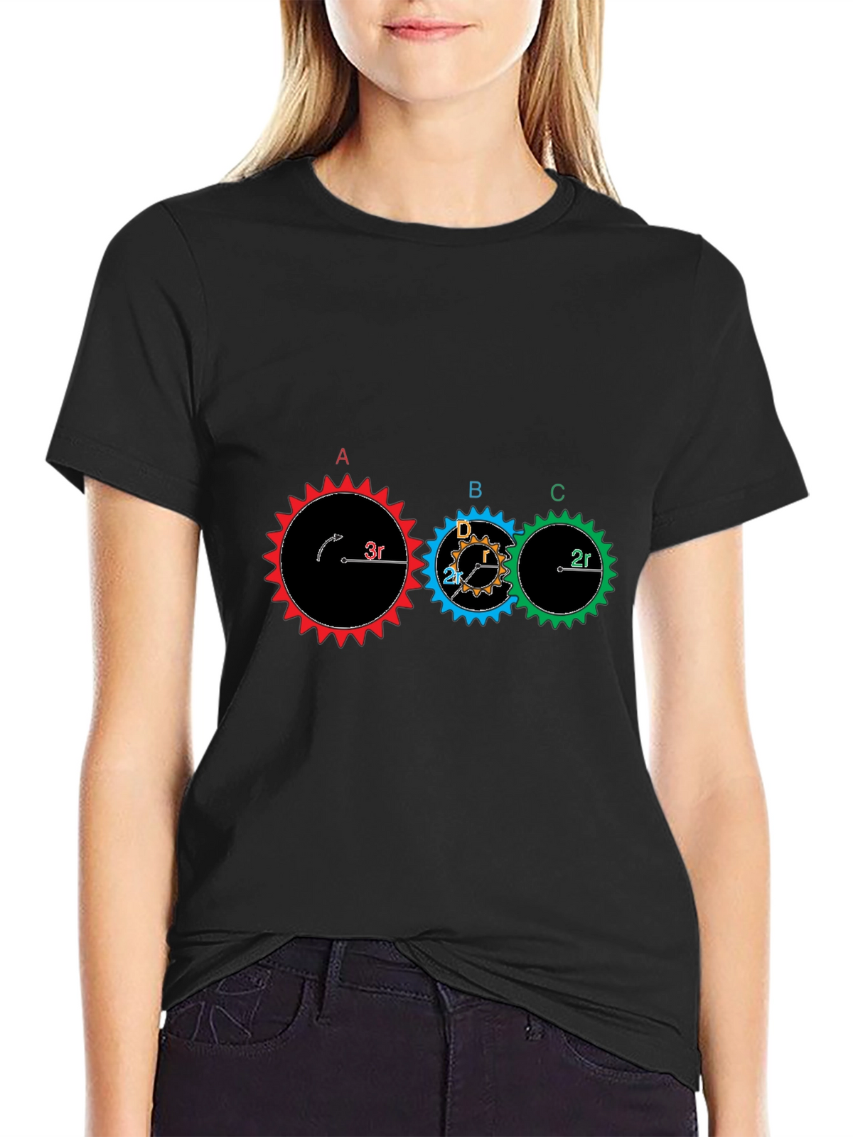 Gear Physics Graphic T-Shirt - Black Cotton Tee