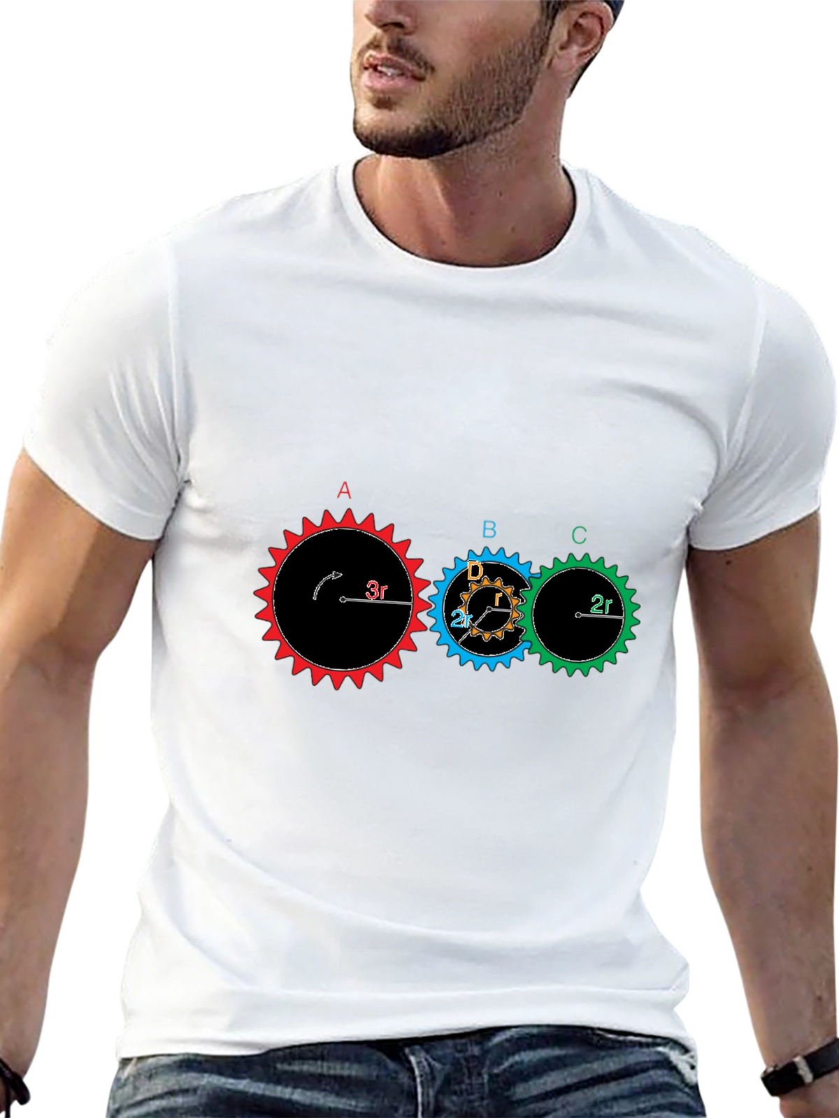 Gear Physics Graphic T-Shirt - Black Cotton Tee