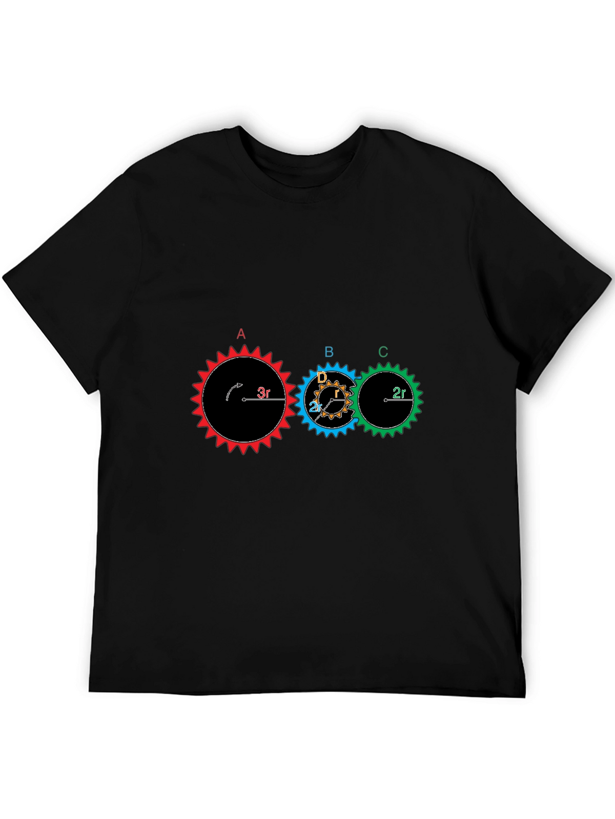 Gear Physics Graphic T-Shirt - Black Cotton Tee