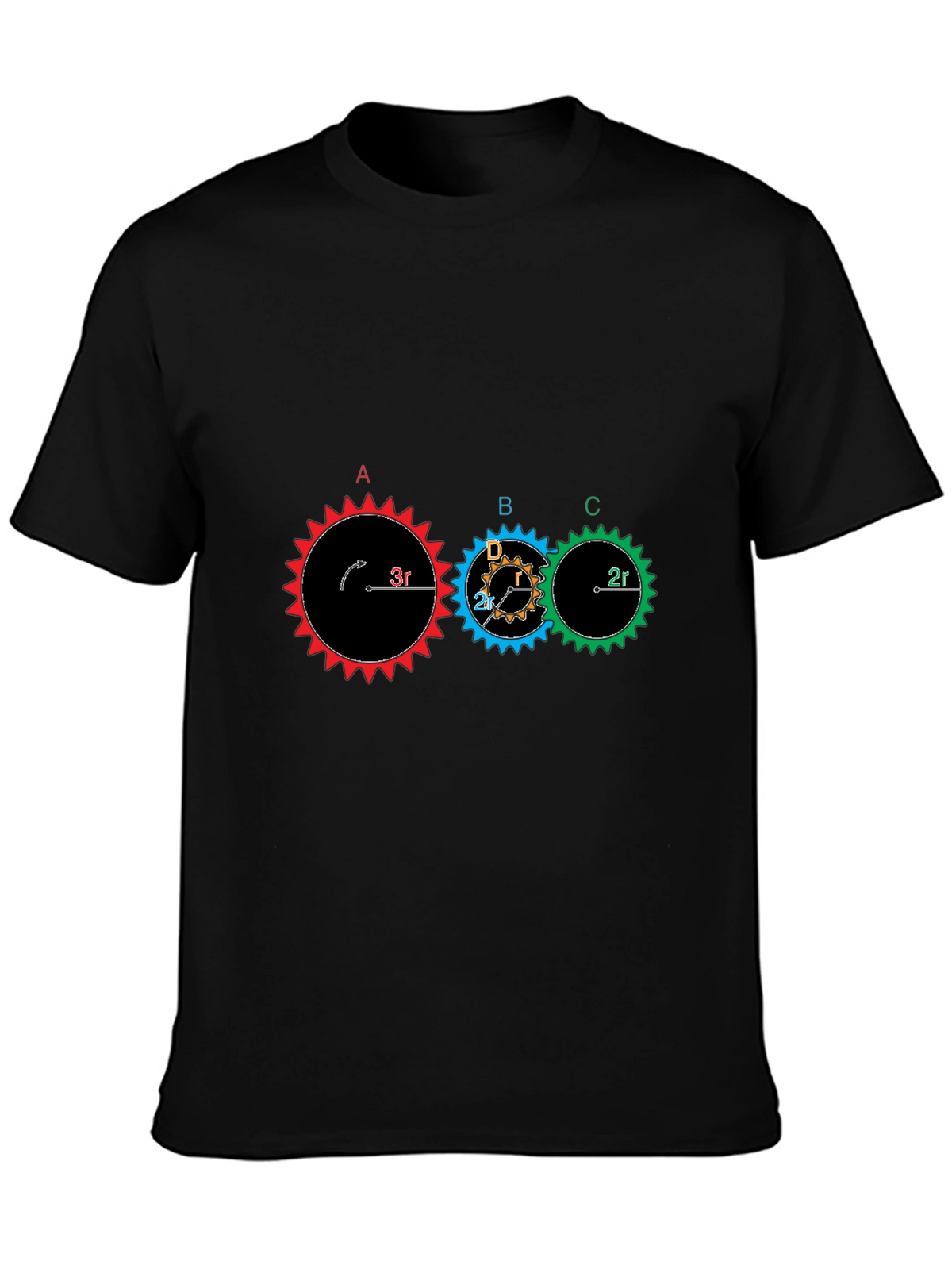 Gear Physics Graphic T-Shirt - Black Cotton Tee