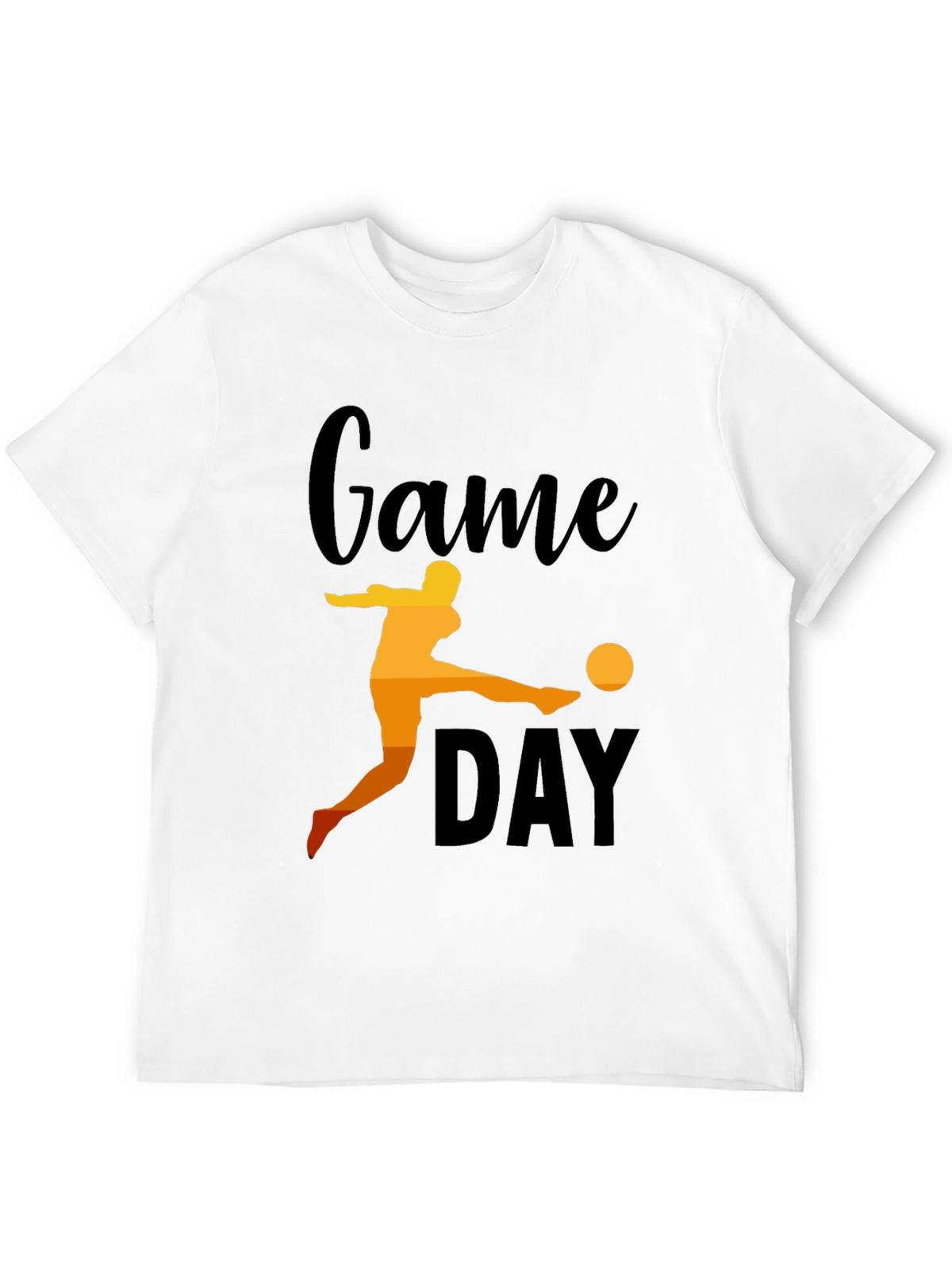 Game Day Soccer Graphic Tee - Black Cotton