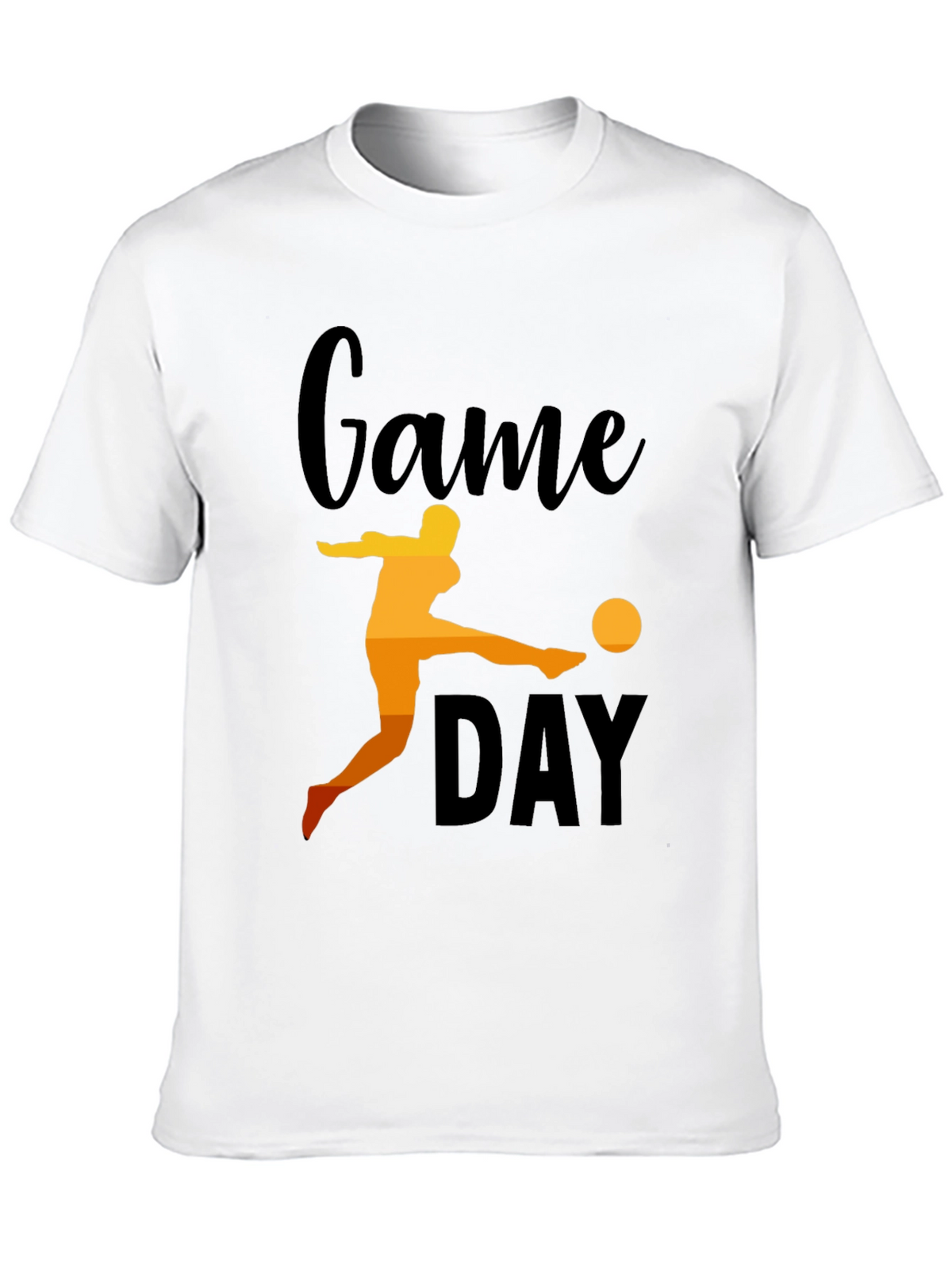 Game Day Soccer Graphic Tee - Black Cotton