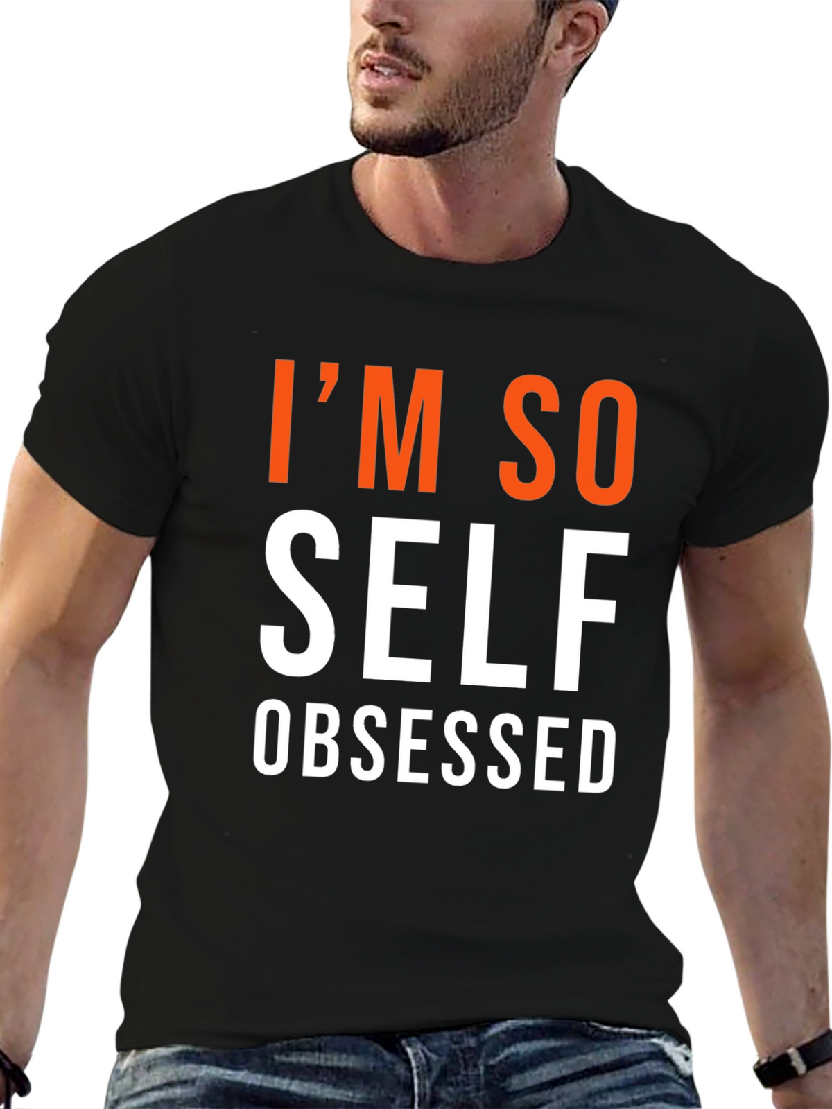 Im So Self Obsessed Graphic Tee - Black