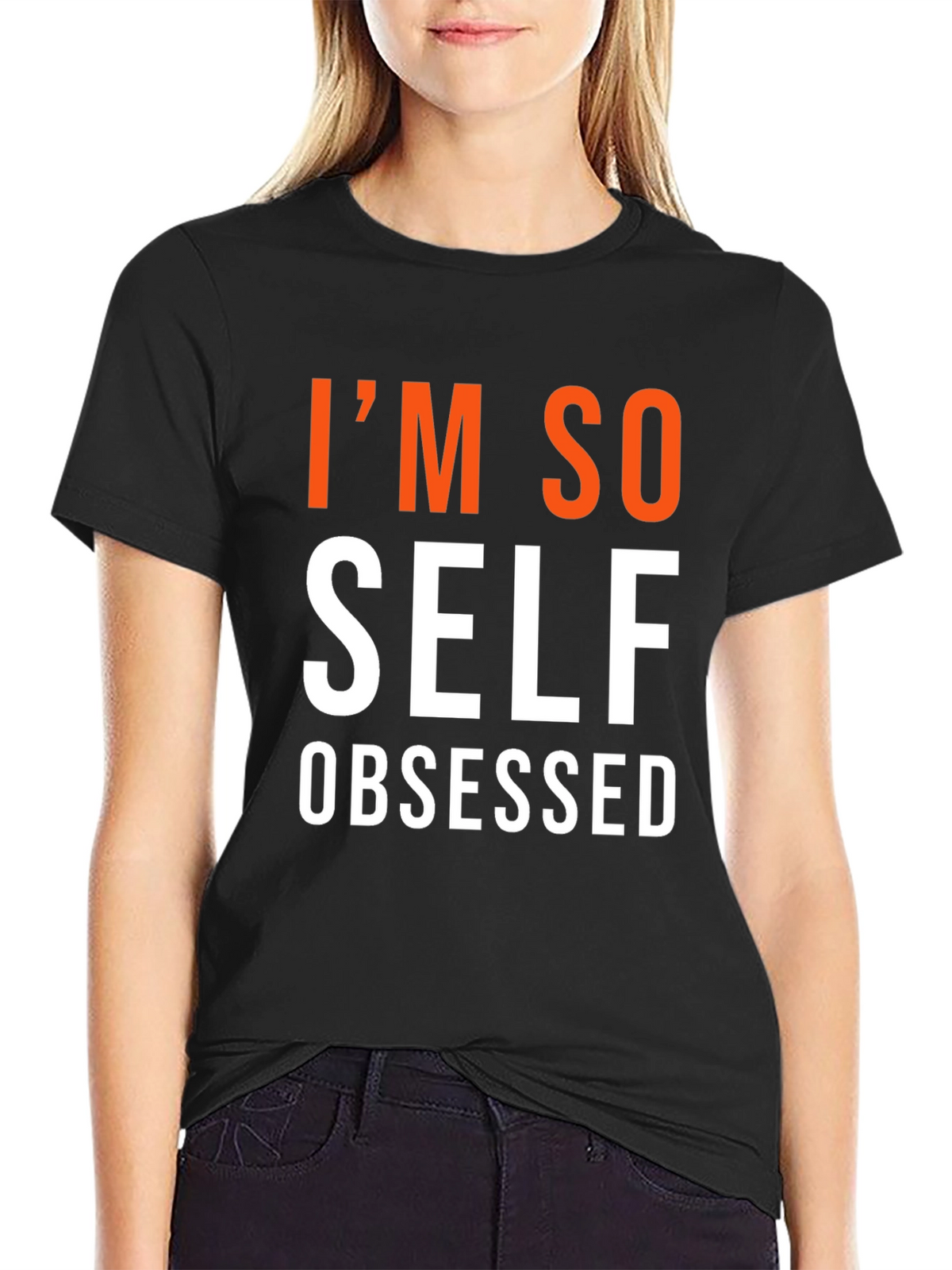 Im So Self Obsessed Graphic Tee - Black