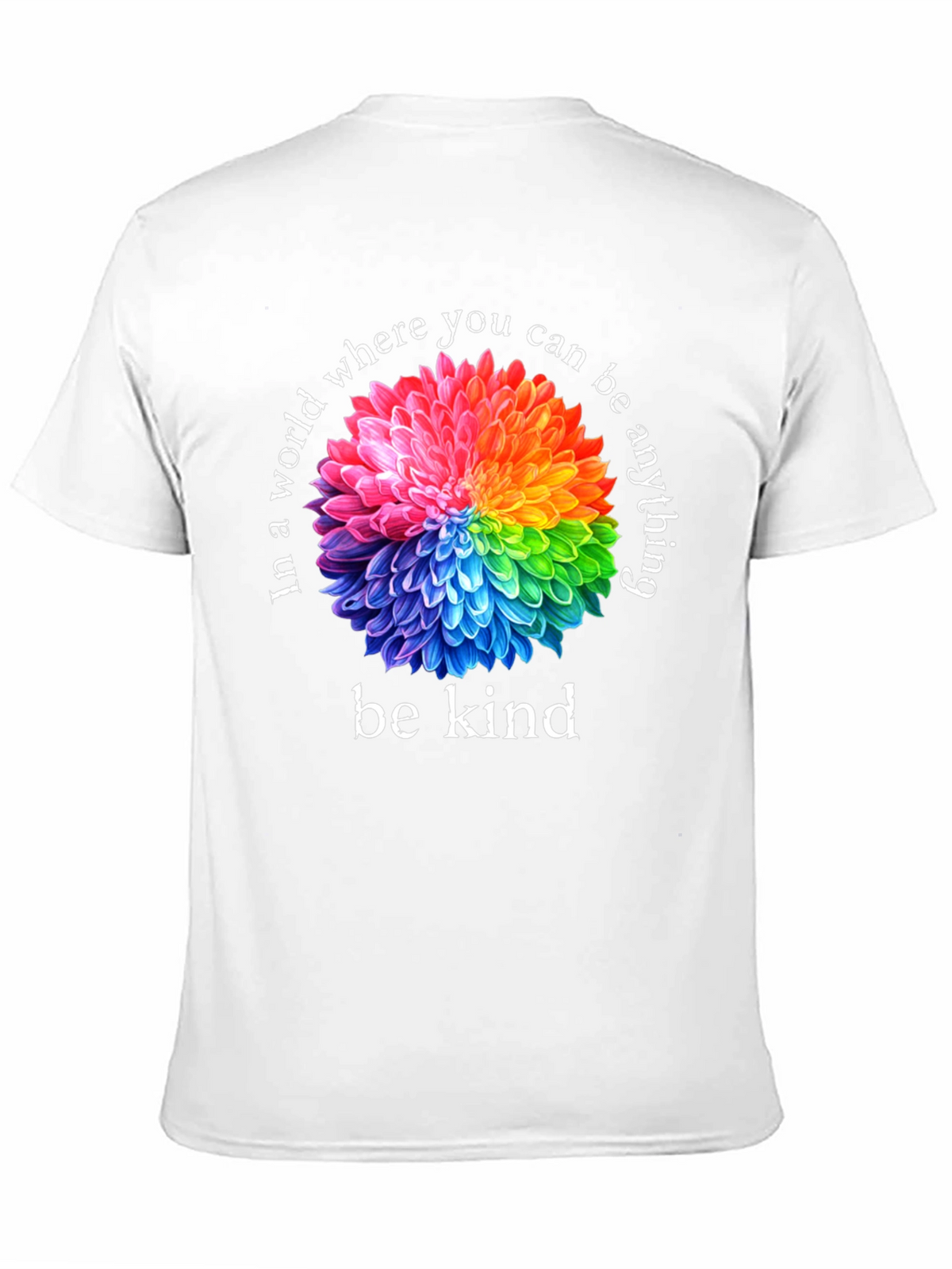 Be Kind T-Shirt - Floral Rainbow Graphic Tee