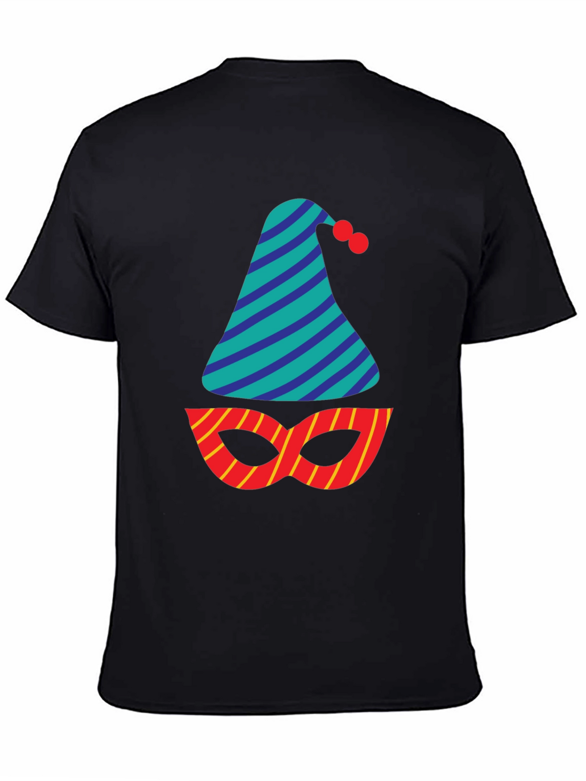 Party Time T-Shirt - Festive Hat & Mask Design