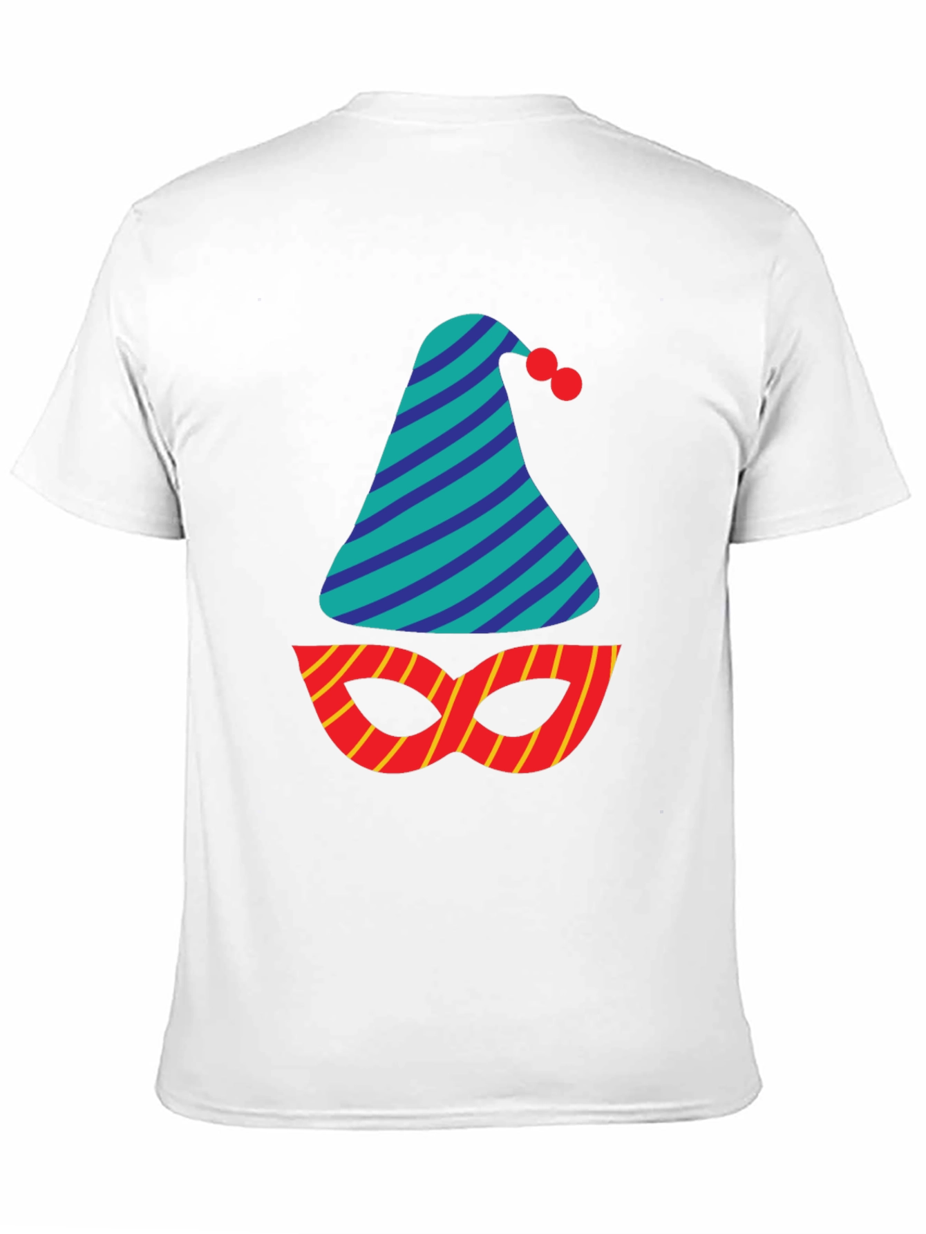 Party Time T-Shirt - Festive Hat & Mask Design
