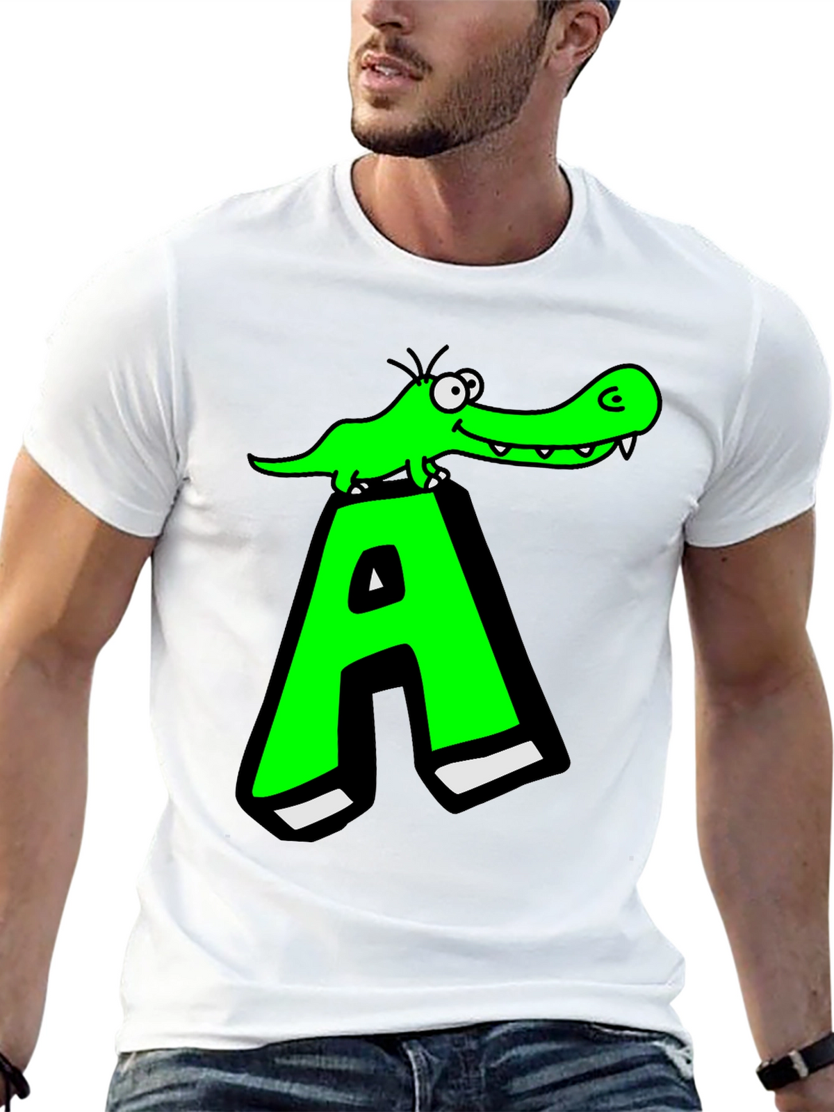 Funny Alligator A Graphic T-Shirt