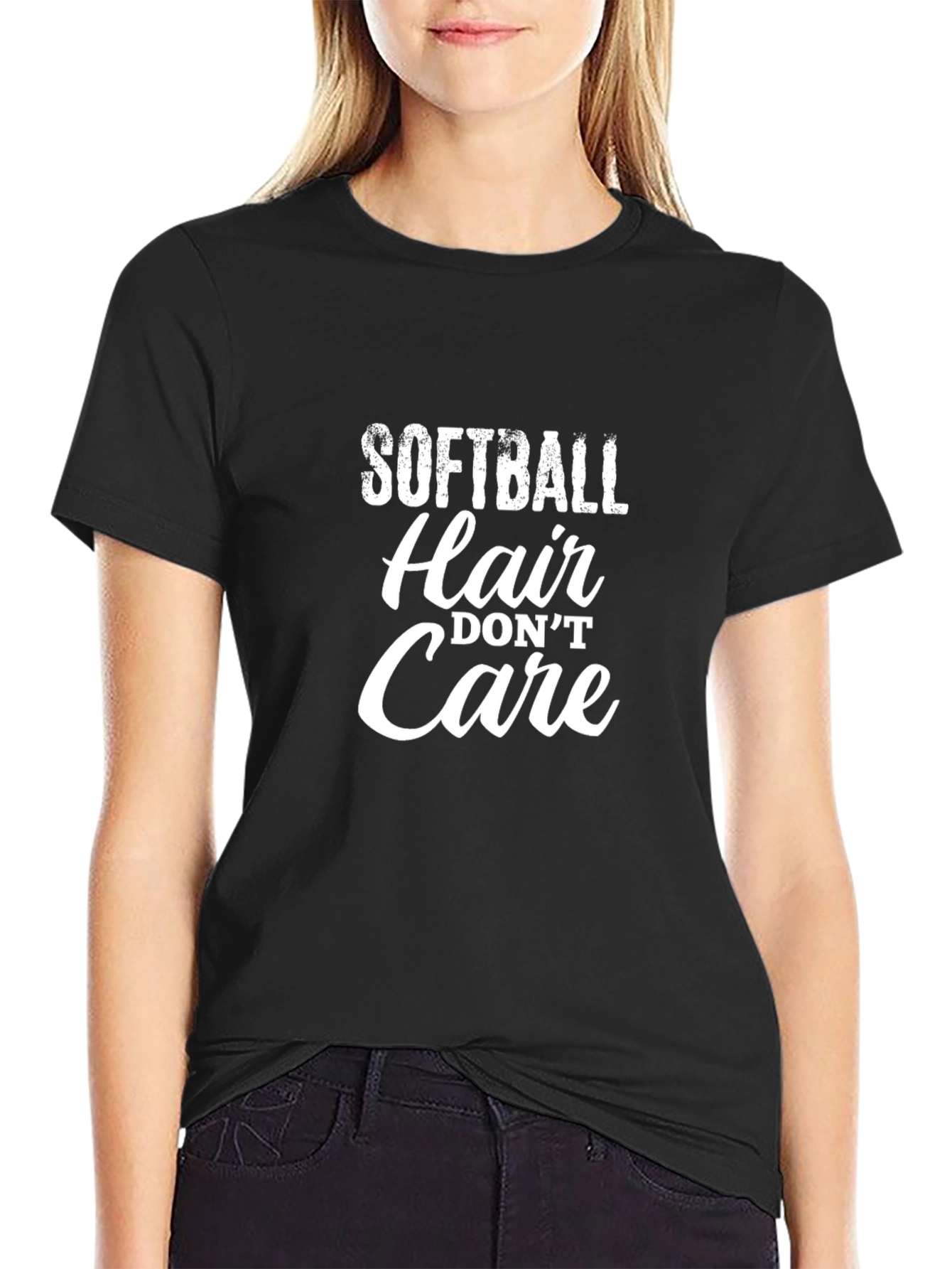 Softball Hair Dont Care T-Shirt