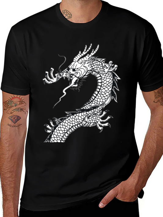 Dragon Graphic T-Shirt - Stylish Black Tee
