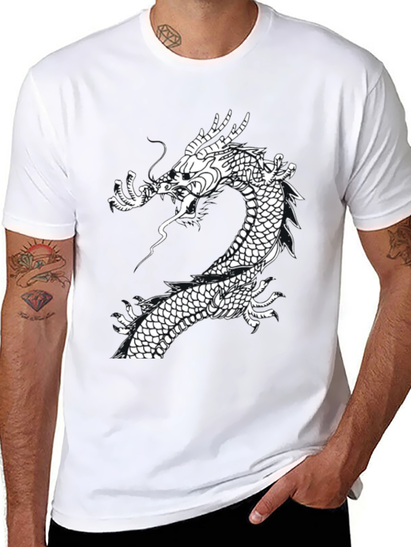 Dragon Graphic T-Shirt - Stylish Black Tee