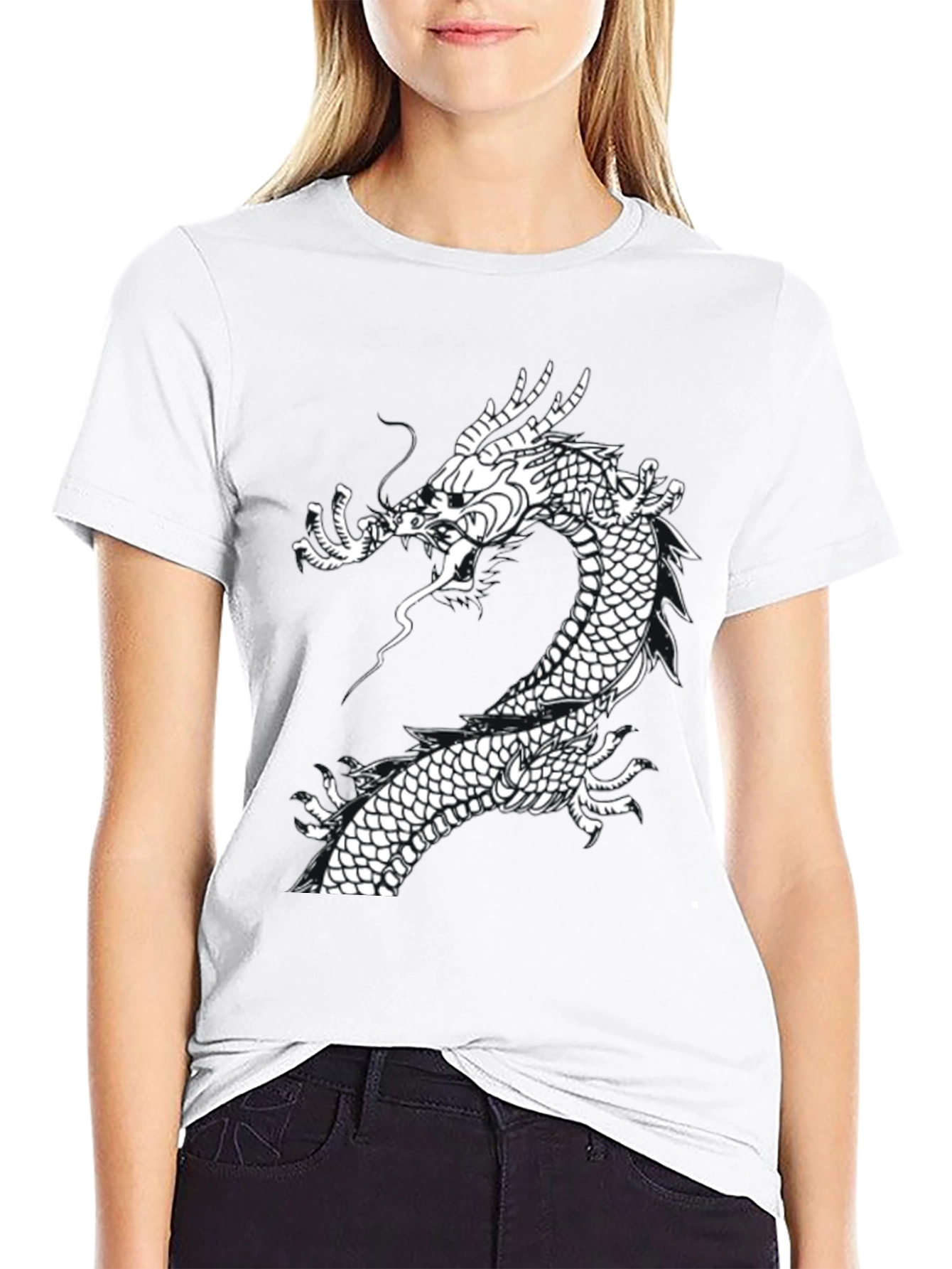 Dragon Graphic T-Shirt - Stylish Black Tee