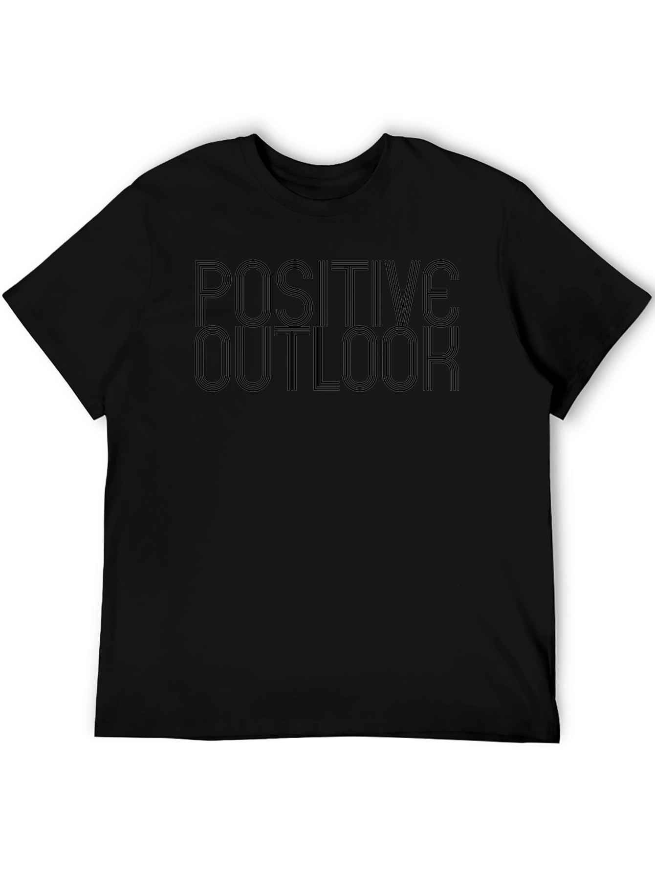 Positive Outlook Graphic Tee - Mens Black T-Shirt