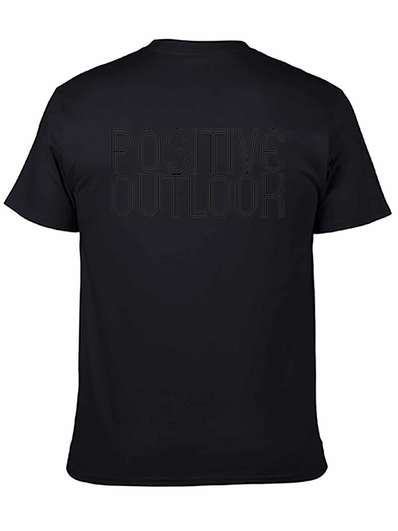 Positive Outlook Graphic Tee - Mens Black T-Shirt