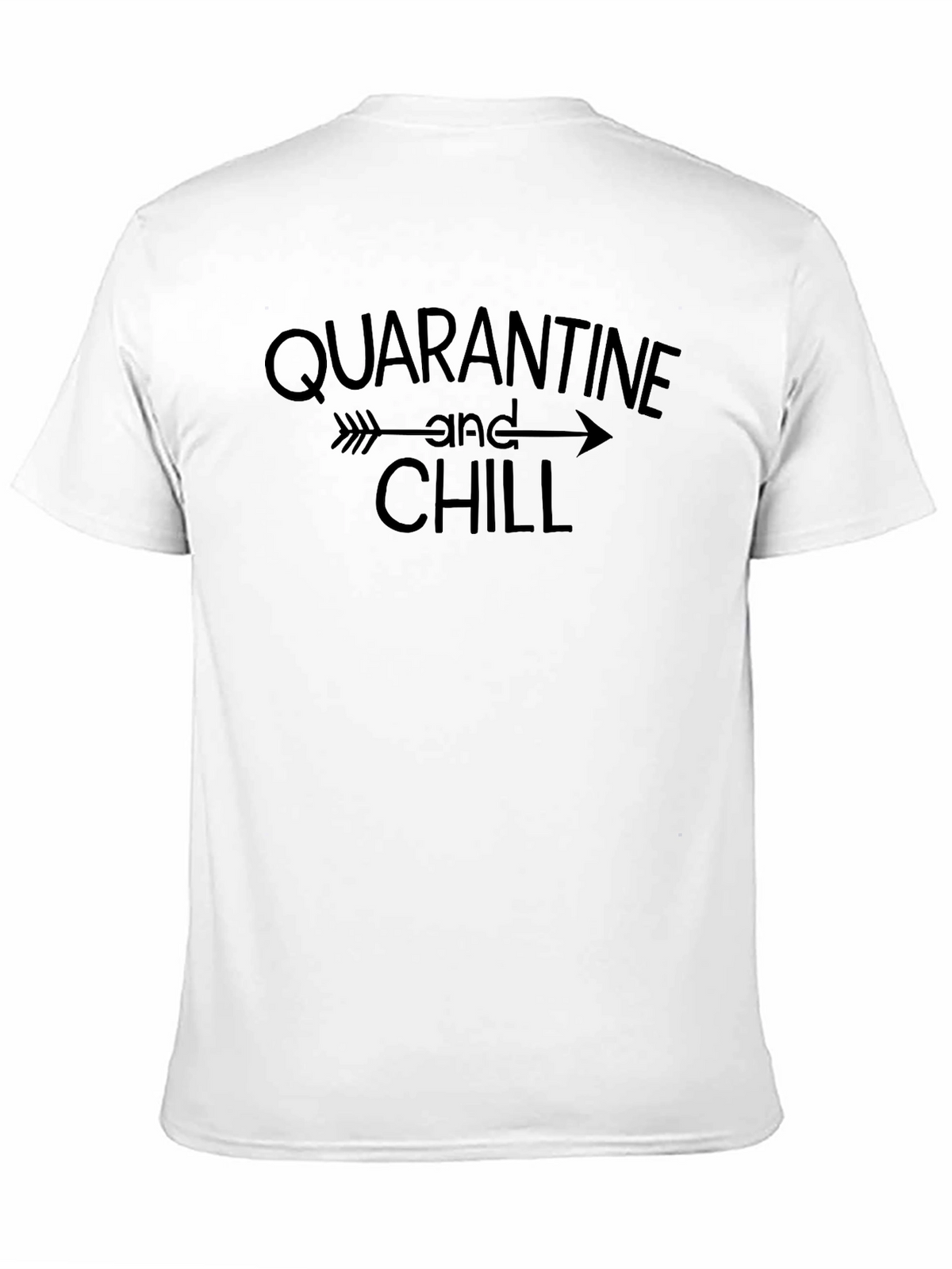 Quarantine and Chill Graphic Tee - Trendy Black T-Shirt