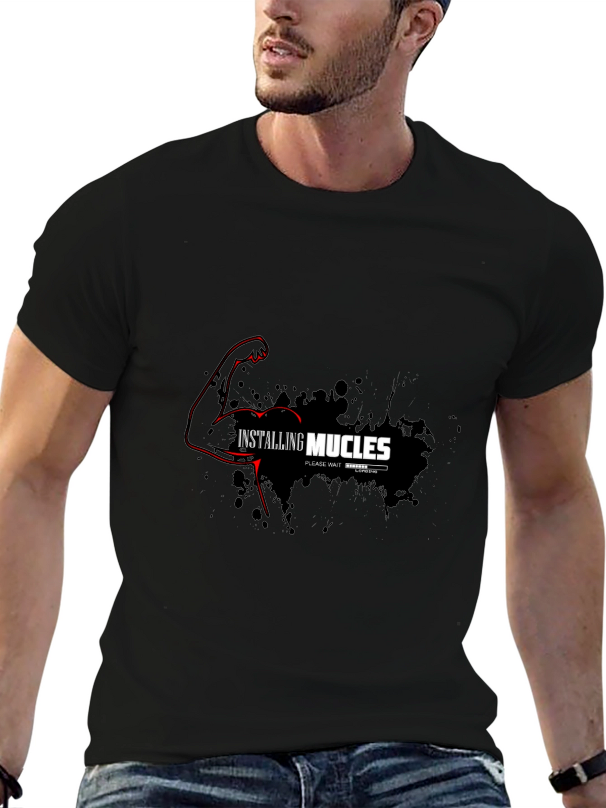 Installing Muscles Graphic T-Shirt