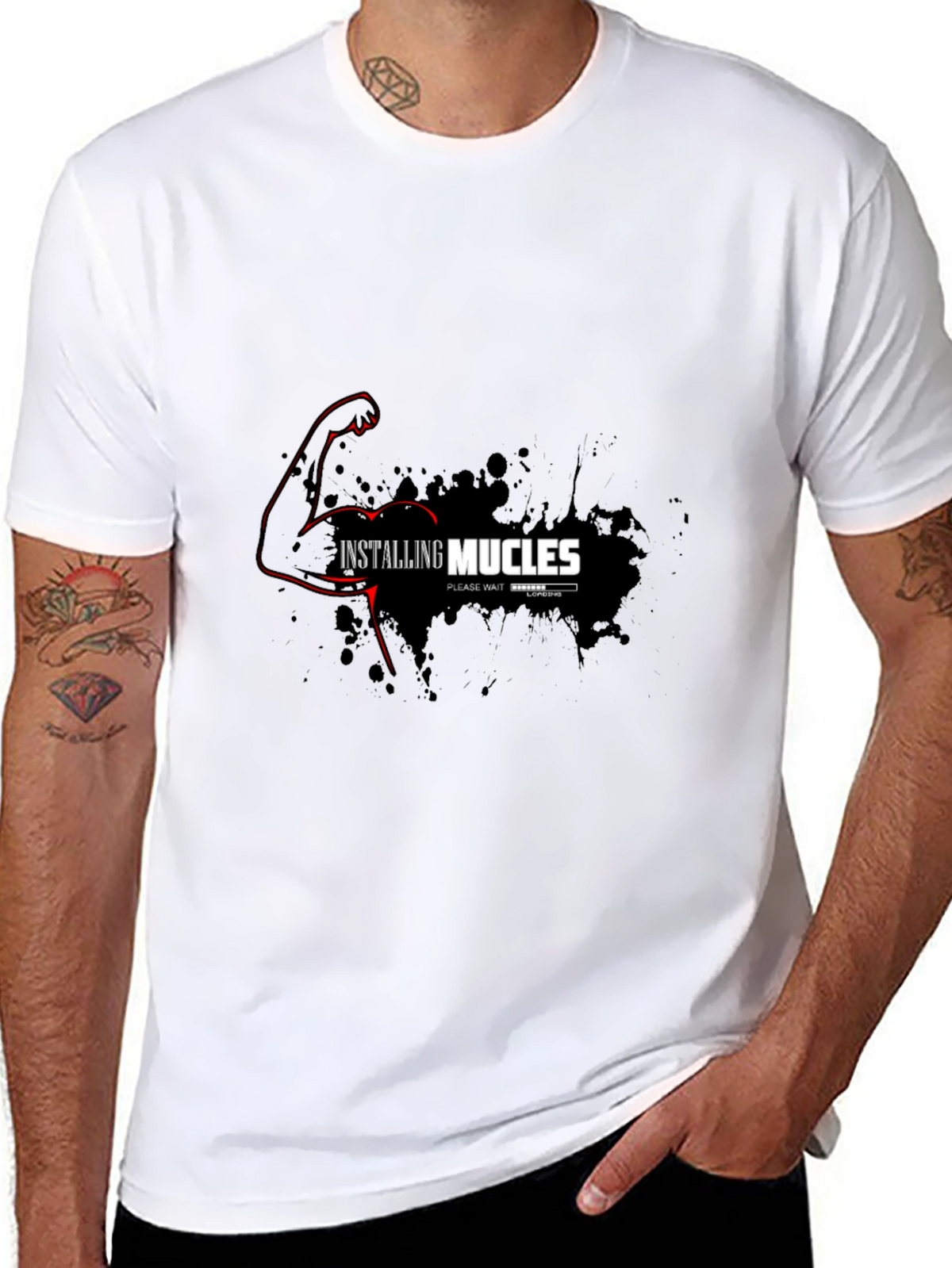 Installing Muscles Graphic T-Shirt