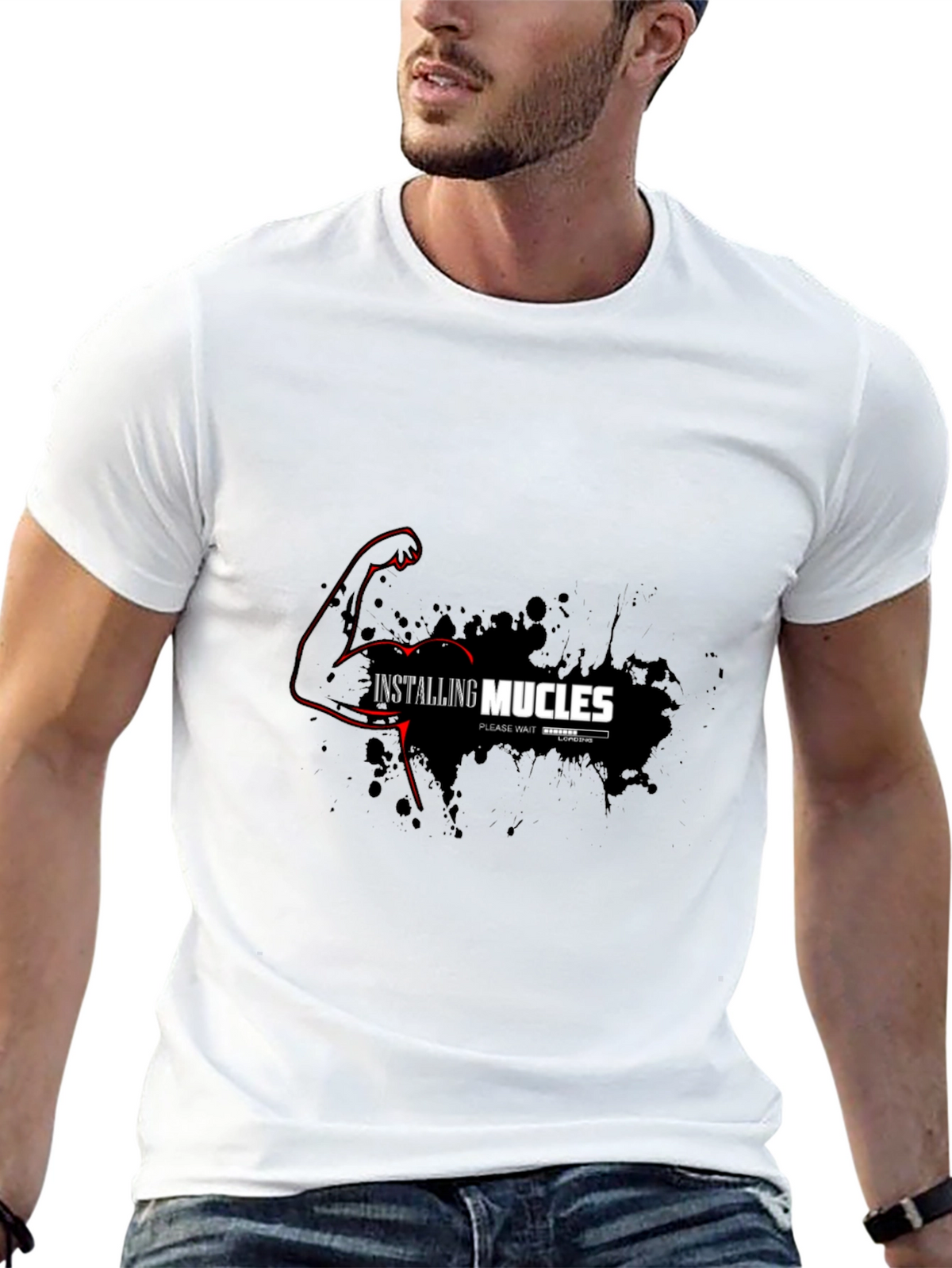 Installing Muscles Graphic T-Shirt